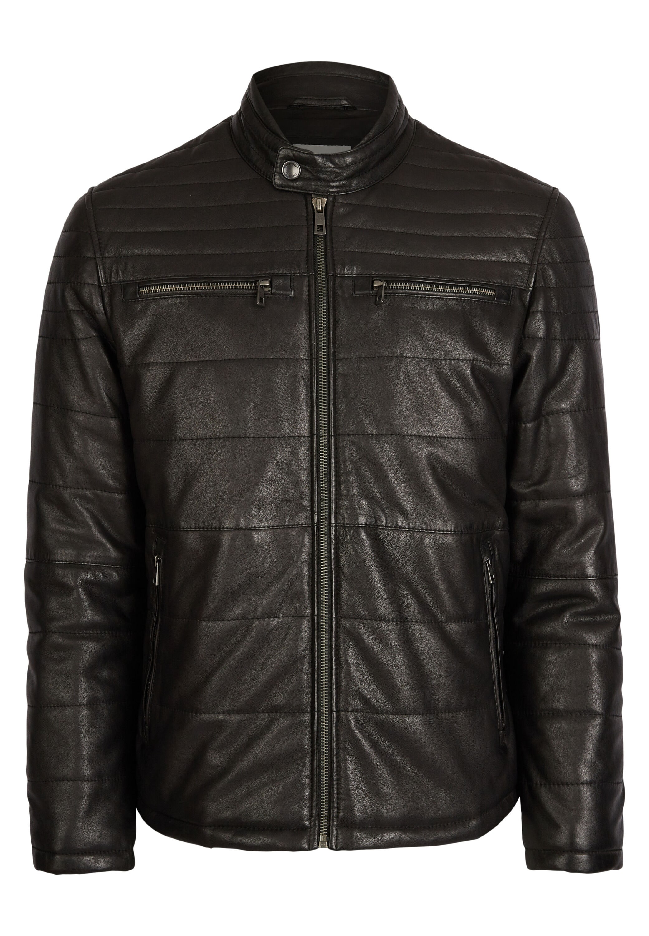 bugatti Lederjacke »BUBOSLEY« ohne Kapuze mit Stehkragen