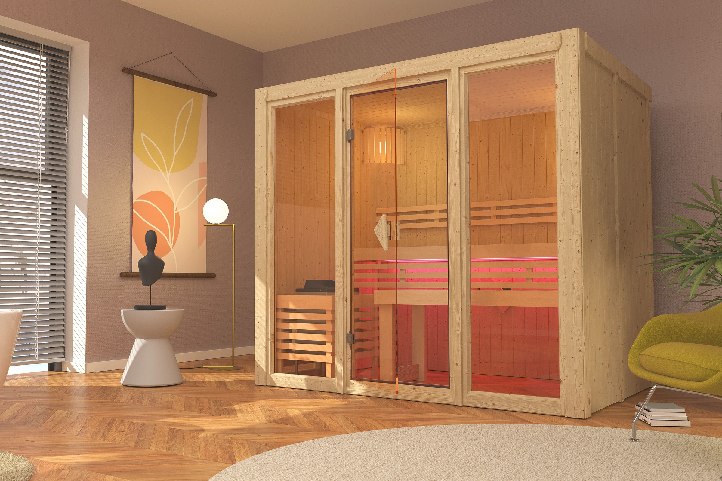 Karibu Sauna »Alani 3« verschiedene Varianten