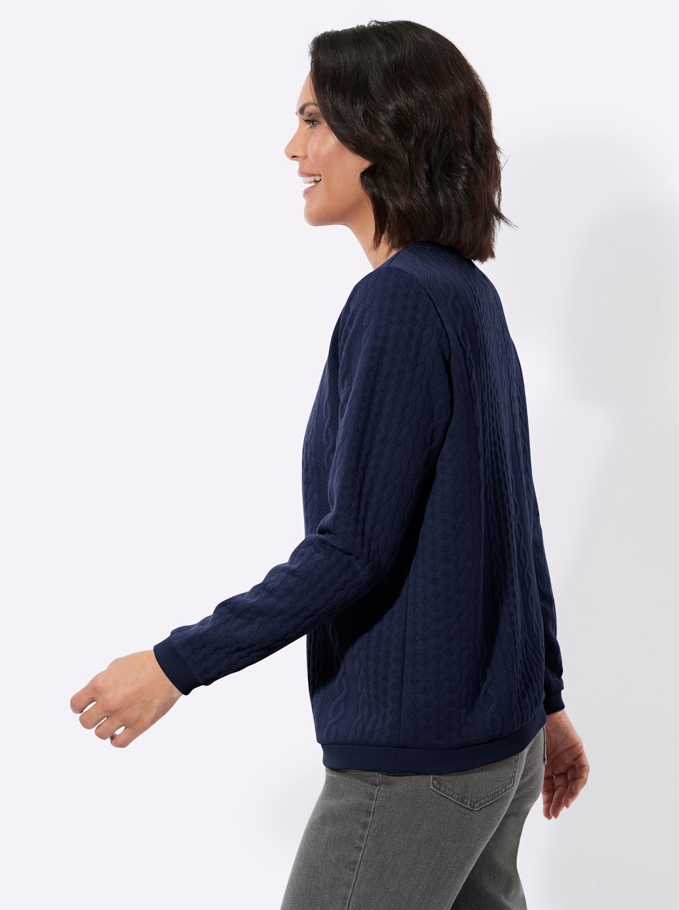Casual Looks Langarmshirt »Jacquard-Shirt« 1