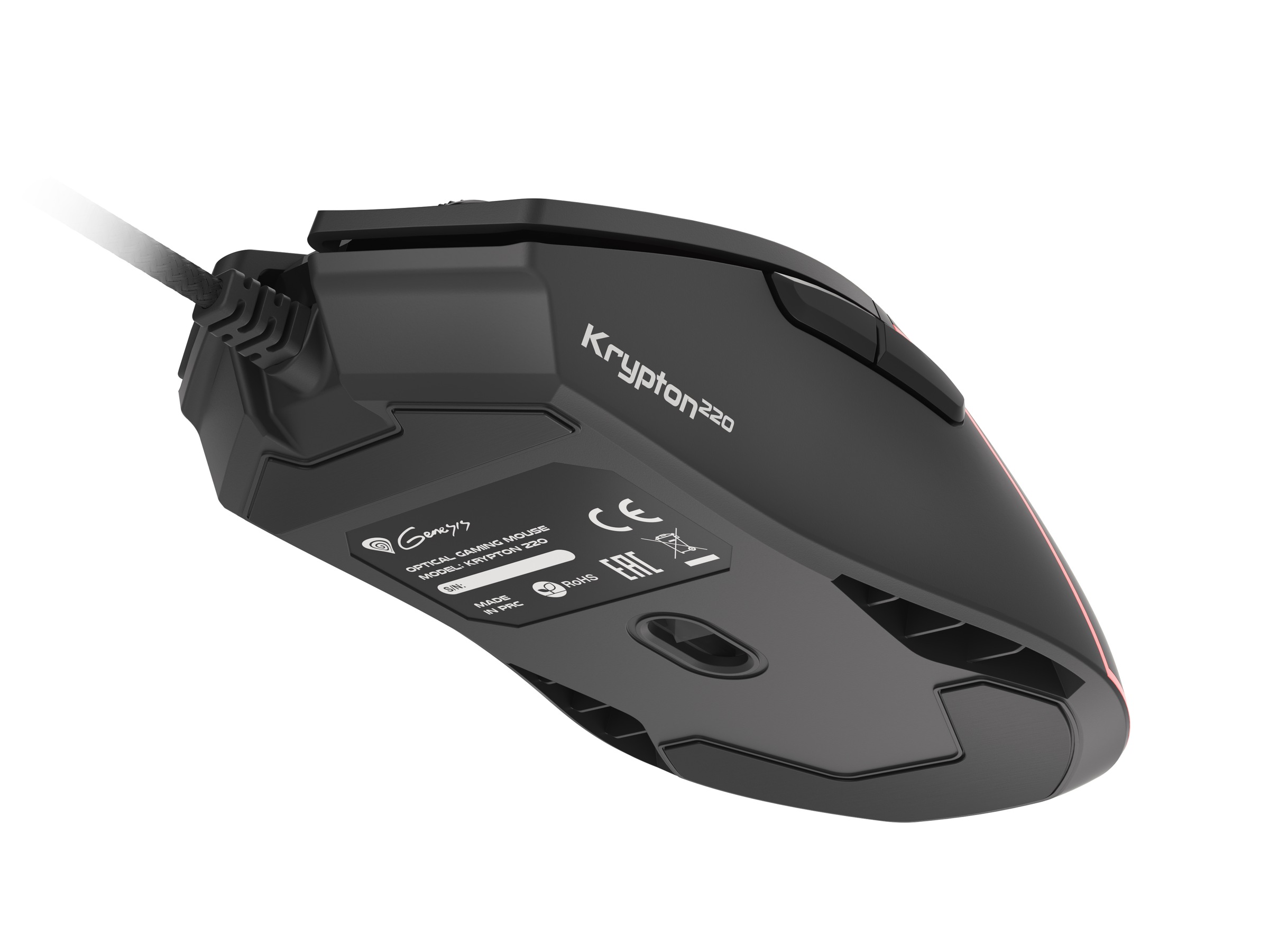 Genesis Gaming-Maus »KRYPTON 220«, kabelgebunden