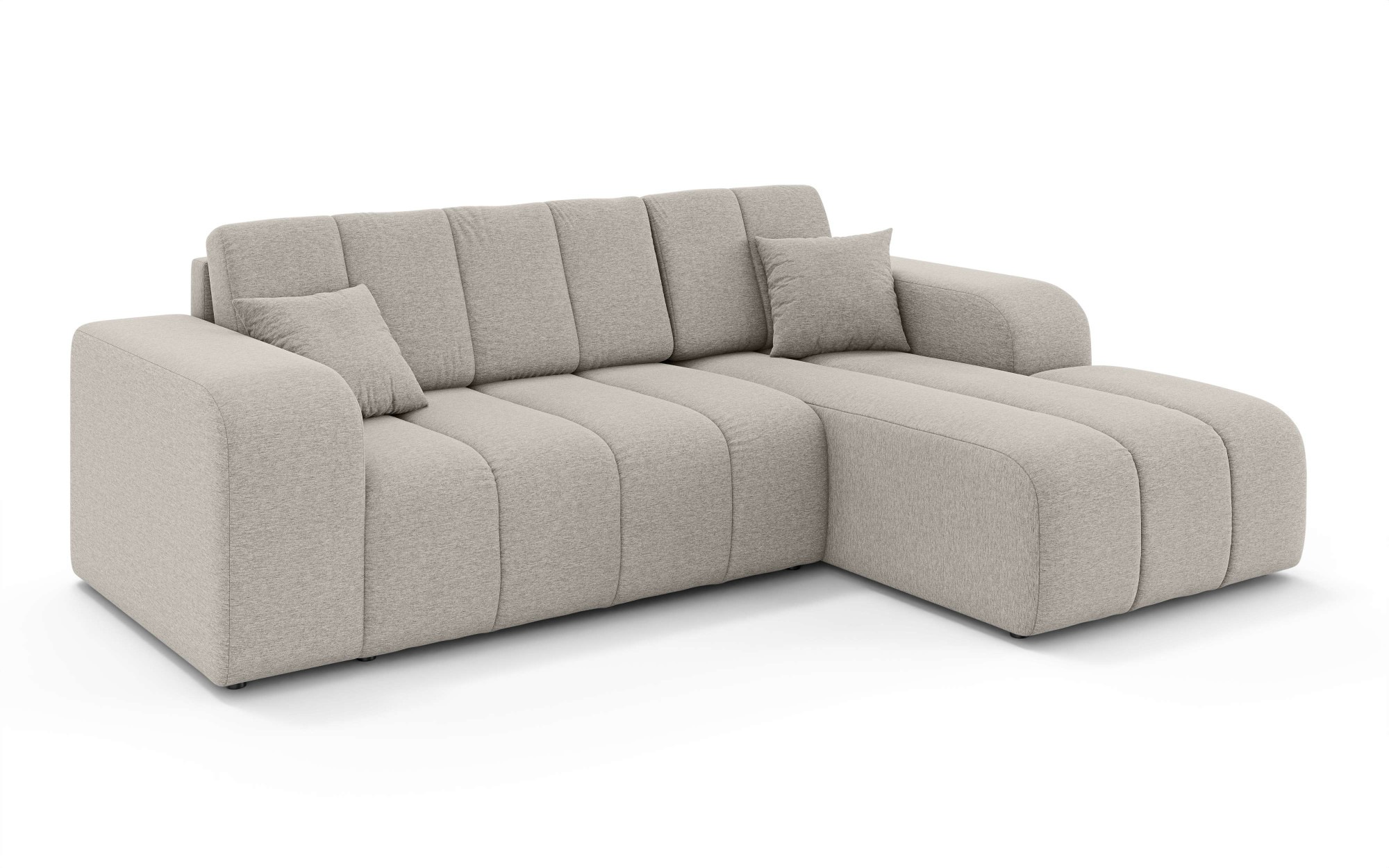 INOSIGN Ecksofa »CASSY L-Form, Schlafsofa mit Bettkasten, Maße B/T/H: 245/165/88 cm«, mit 2 Rückenkissen, Recamiere rechts oder links bestellbar