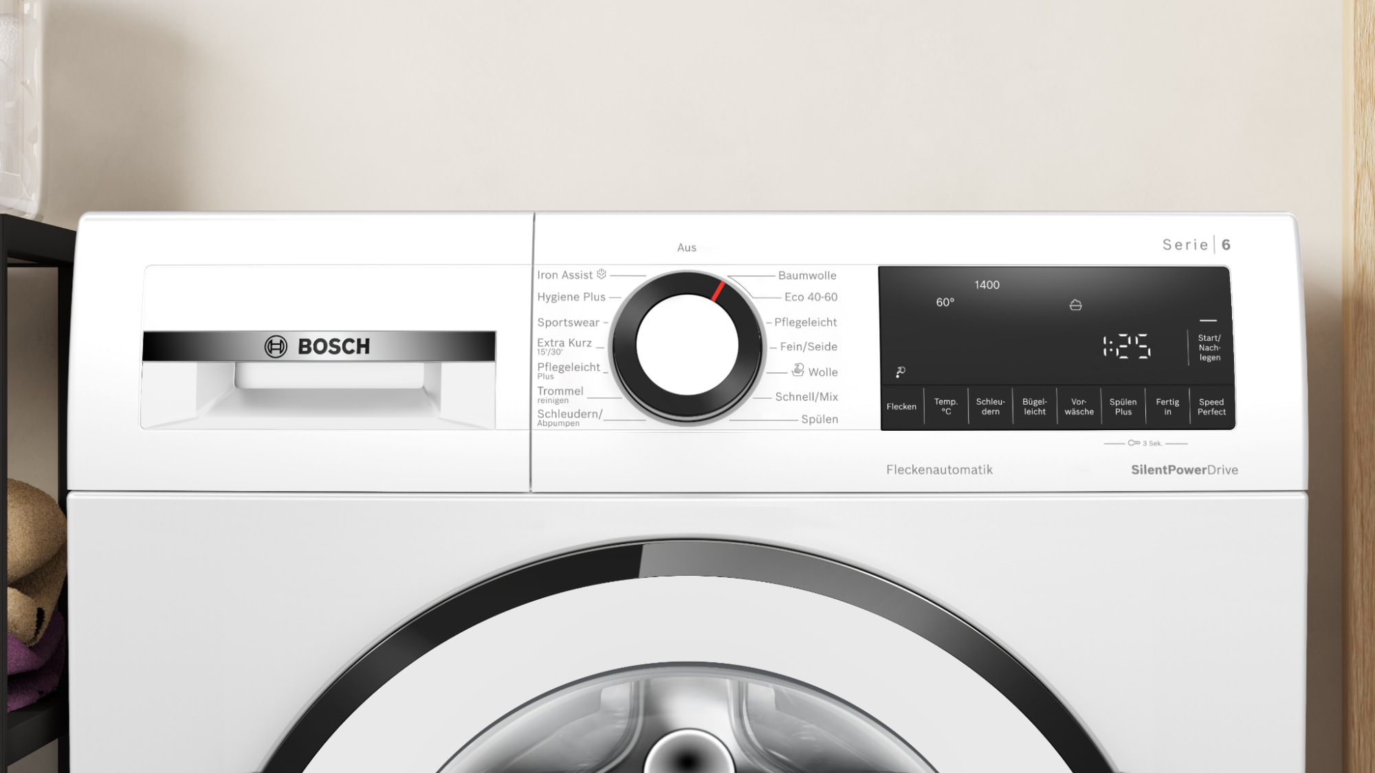 BOSCH Waschmaschine Serie 6 »WGG244ZV0« 9 kg 1400 U/min Knitter-Programm Iron Assist, Speed Perfect, Nachlegefunktion