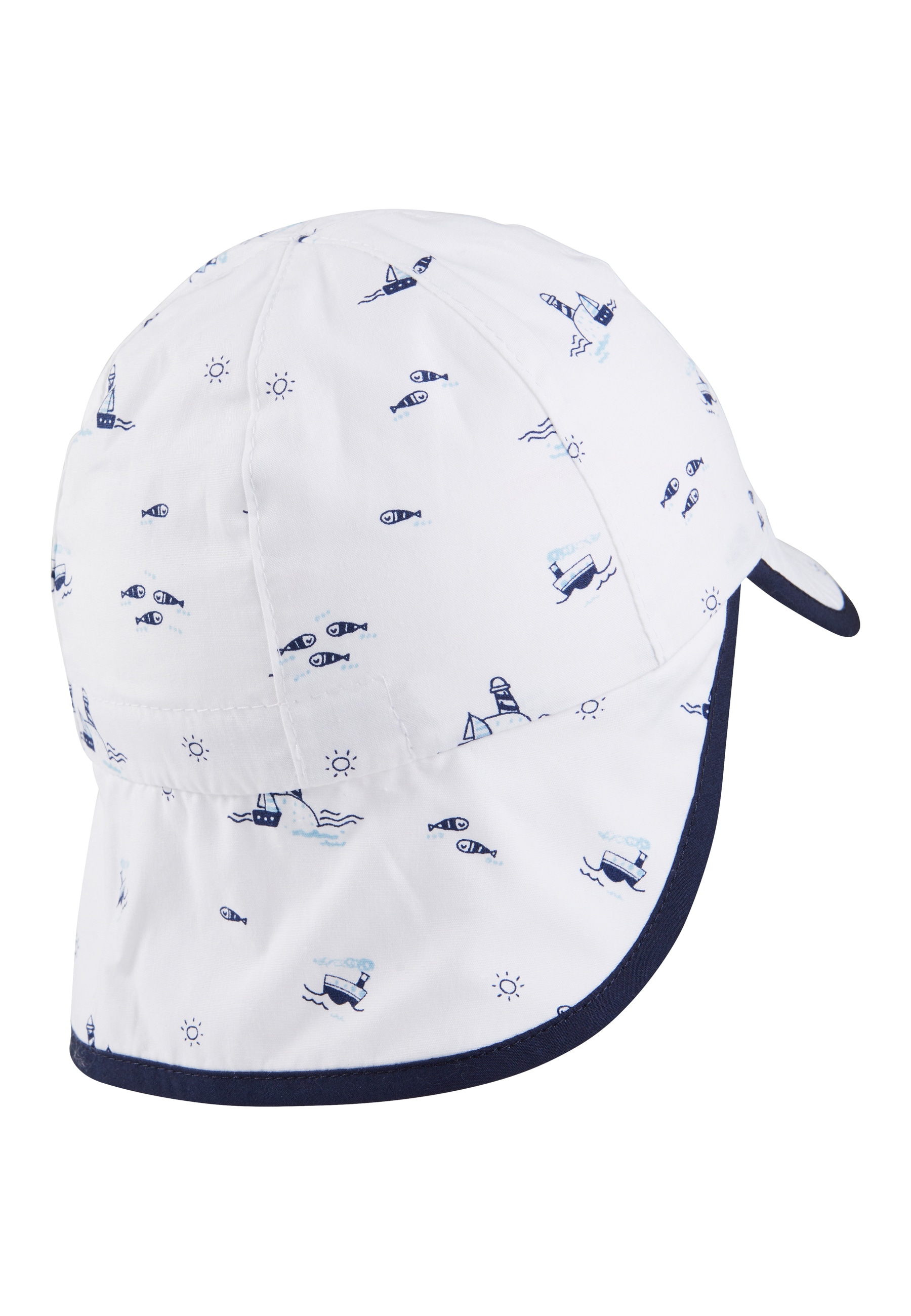 Sterntaler® Schirmmütze »Schirmmütze mit Nackenschutz Leuchttürme«