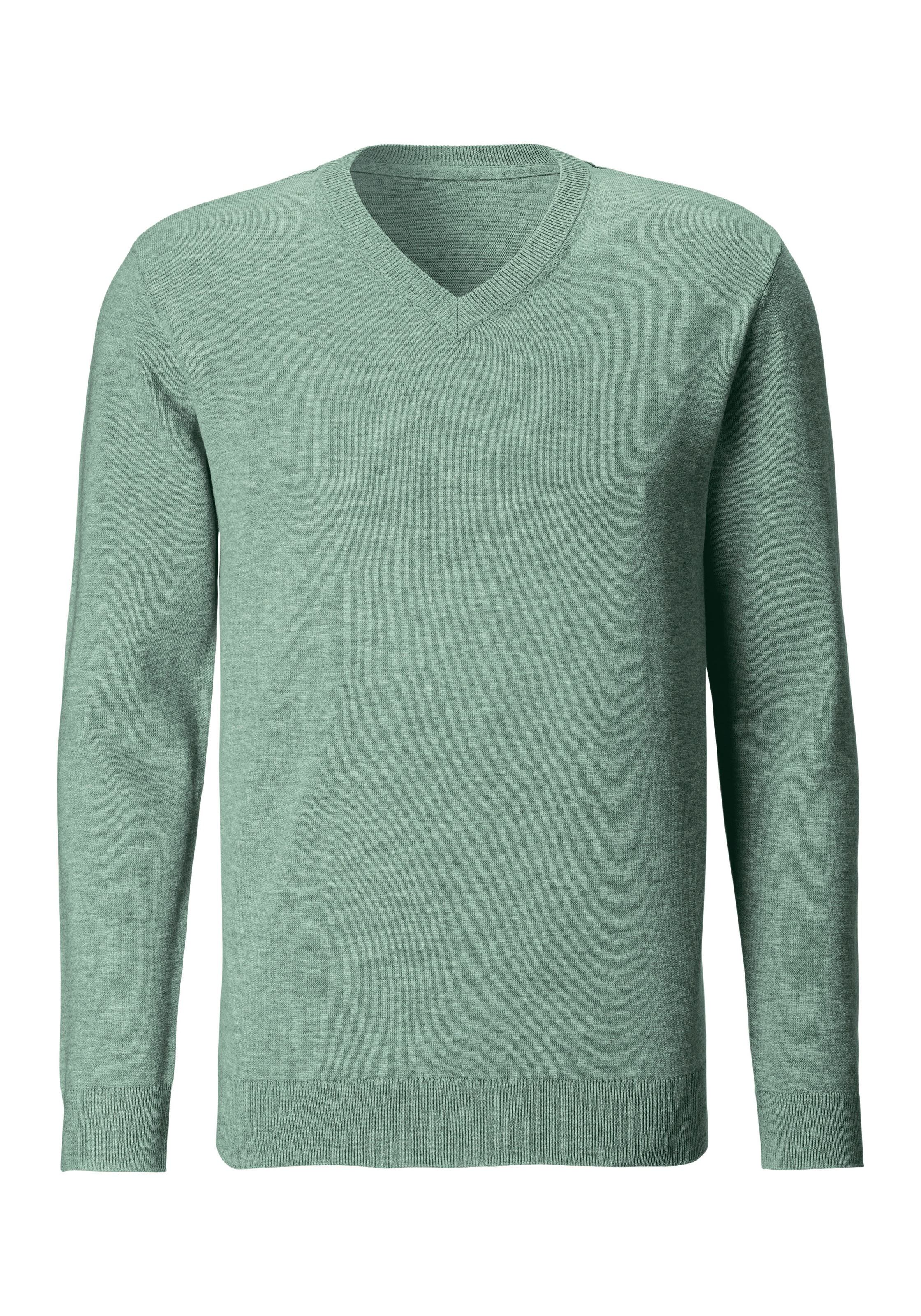 H.I.S Strickpullover mit V-Ausschnitt, Pullover aus Feinstrick, Baumwollmischung
