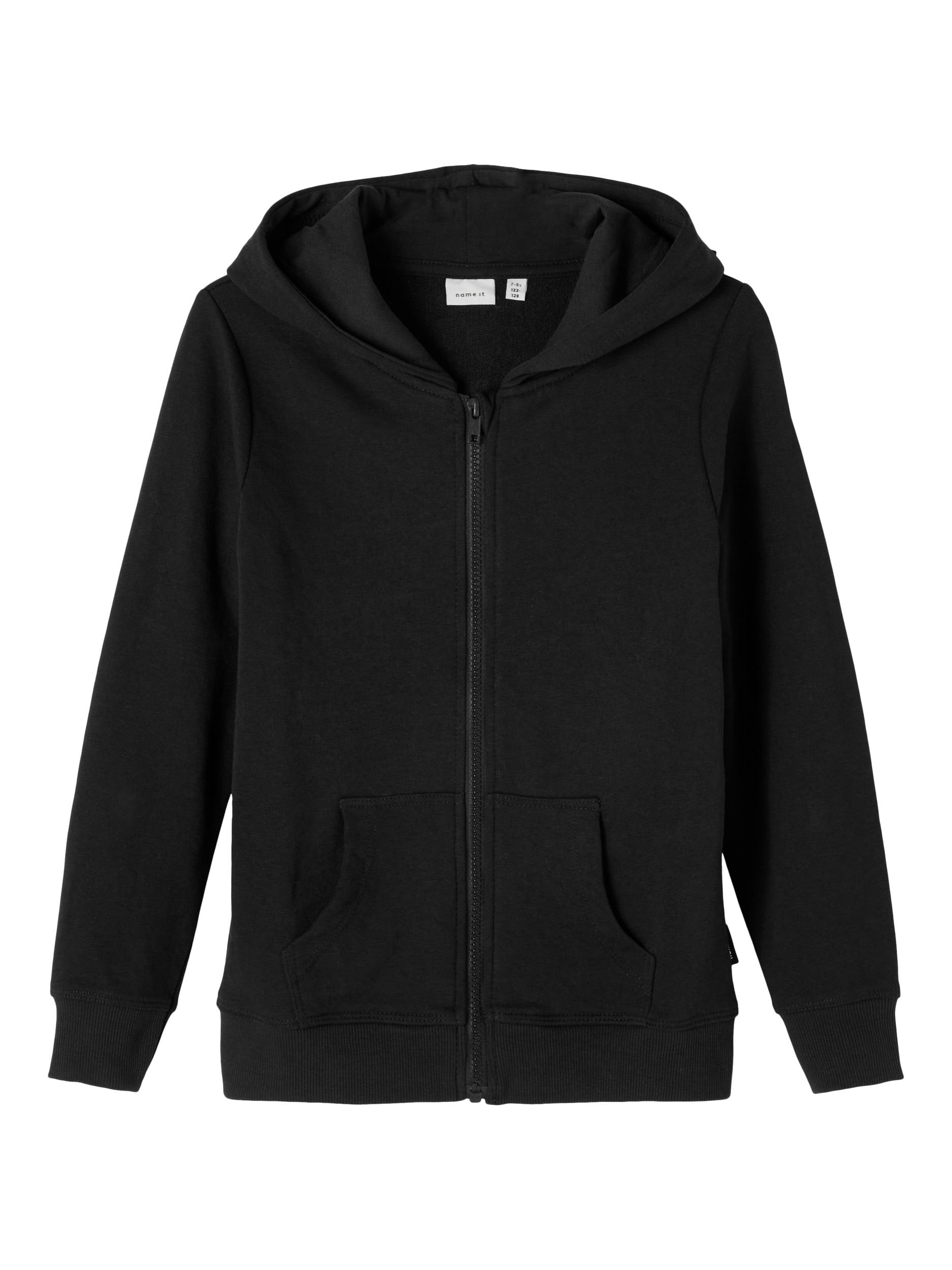 Name It Kapuzensweatjacke »NKMNESWEAT CARD W HOOD BRU NOOS«, in klassischer Form mit Kängurutasche
