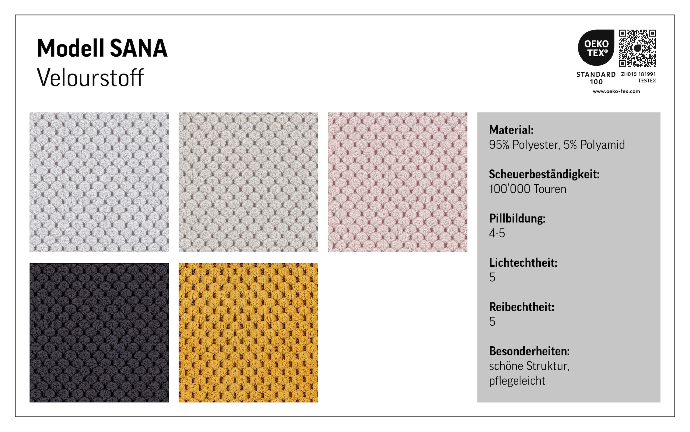 OTTO home Loungesofa »Sana, Breite 296 cm« Loungesofa mit Wellenunterfederung