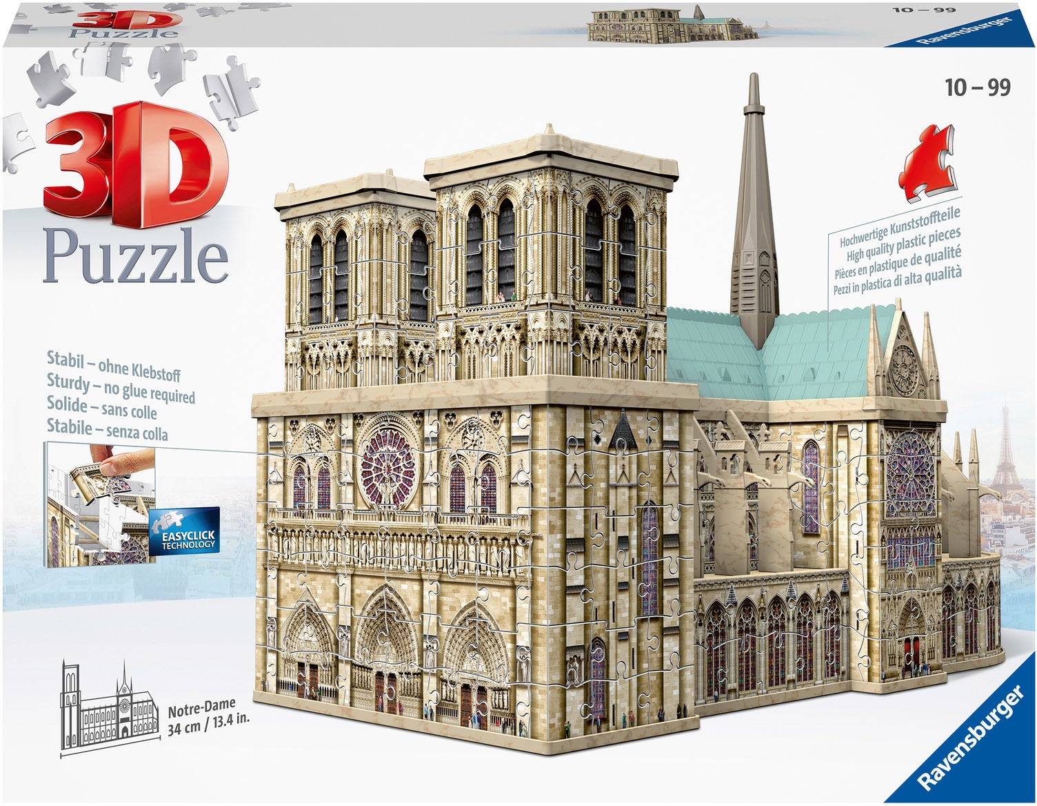 3D-Puzzle »Notre Dame de Paris«, Made in Europe, FSC® - schützt Wald - weltweit