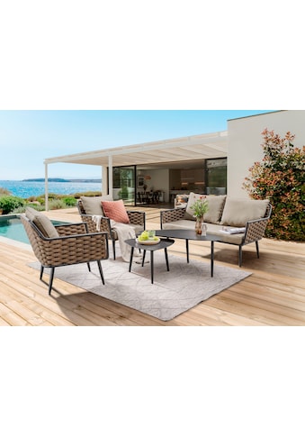 Gartenlounge-Set »RAVENNA«, (Set, 12 tlg.), Aluminium, 1 Sofa, 2 Sessel, 2 Tische...