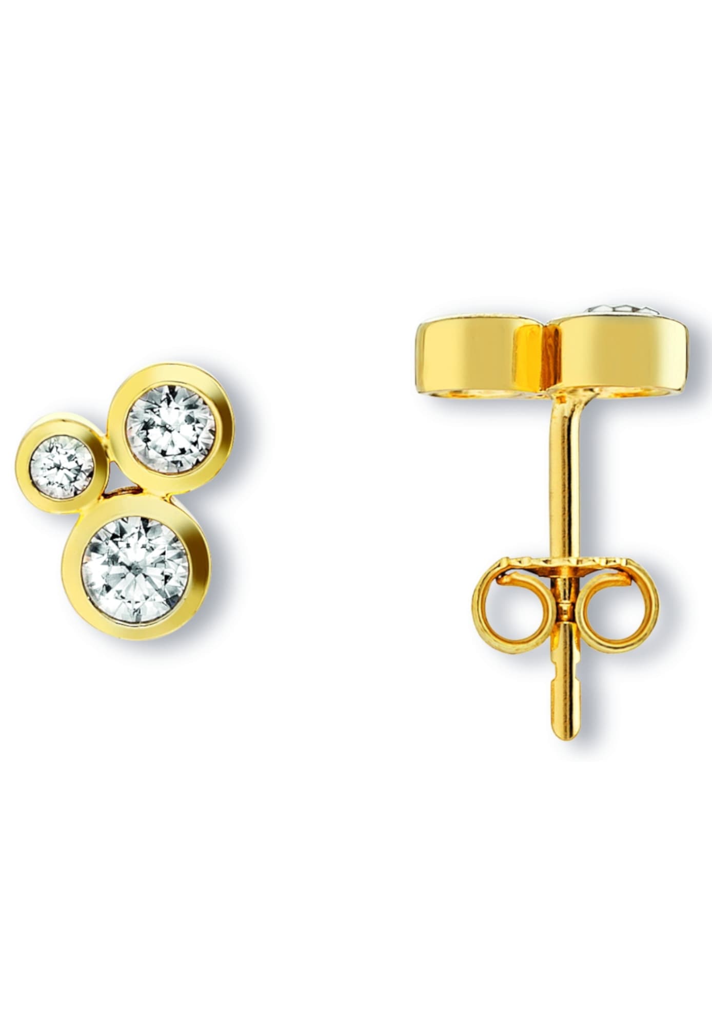 ONE ELEMENT Paar Ohrstecker »Zirkonia Ohrringe  Ohrstecker aus 333 Gelbgold«