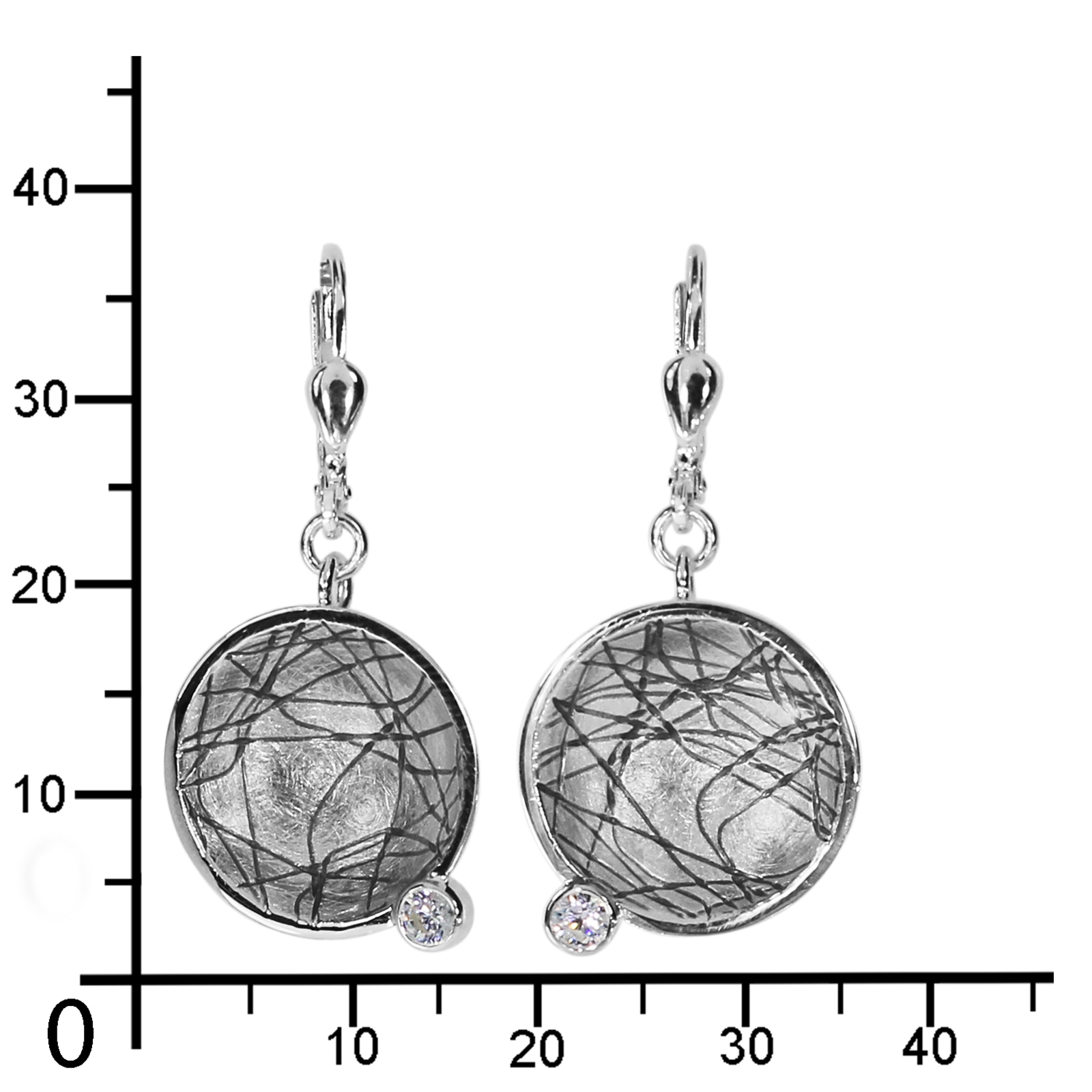 OSTSEE-SCHMUCK Paar Ohrhänger »- Runo - Sarah Vicenza - Silber 925/000 - Zirkonia«