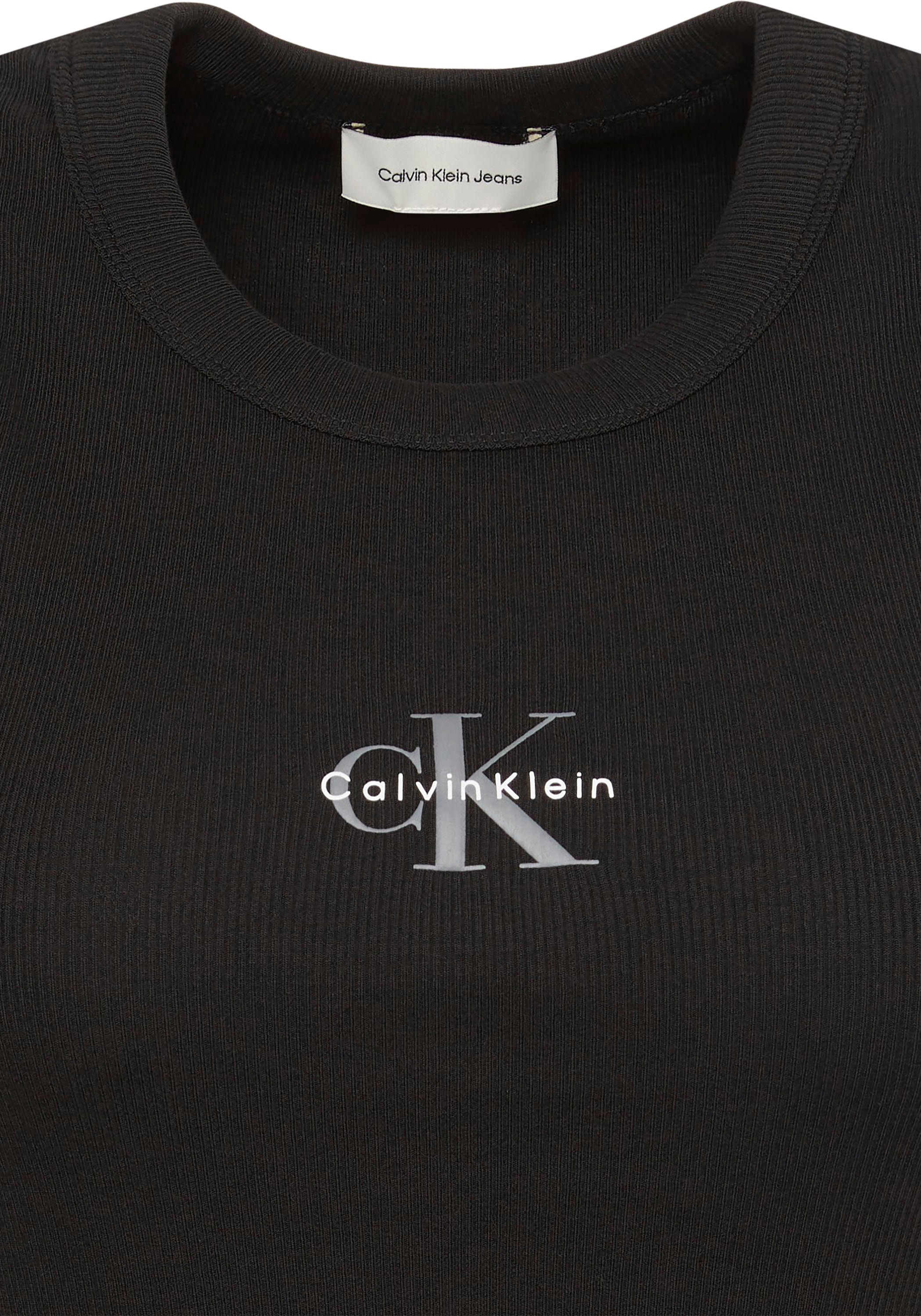 Calvin Klein Jeans Tanktop »MONOGRAM RIB TANK« Figurbetonte Passform mit Rundhalsausschnitt