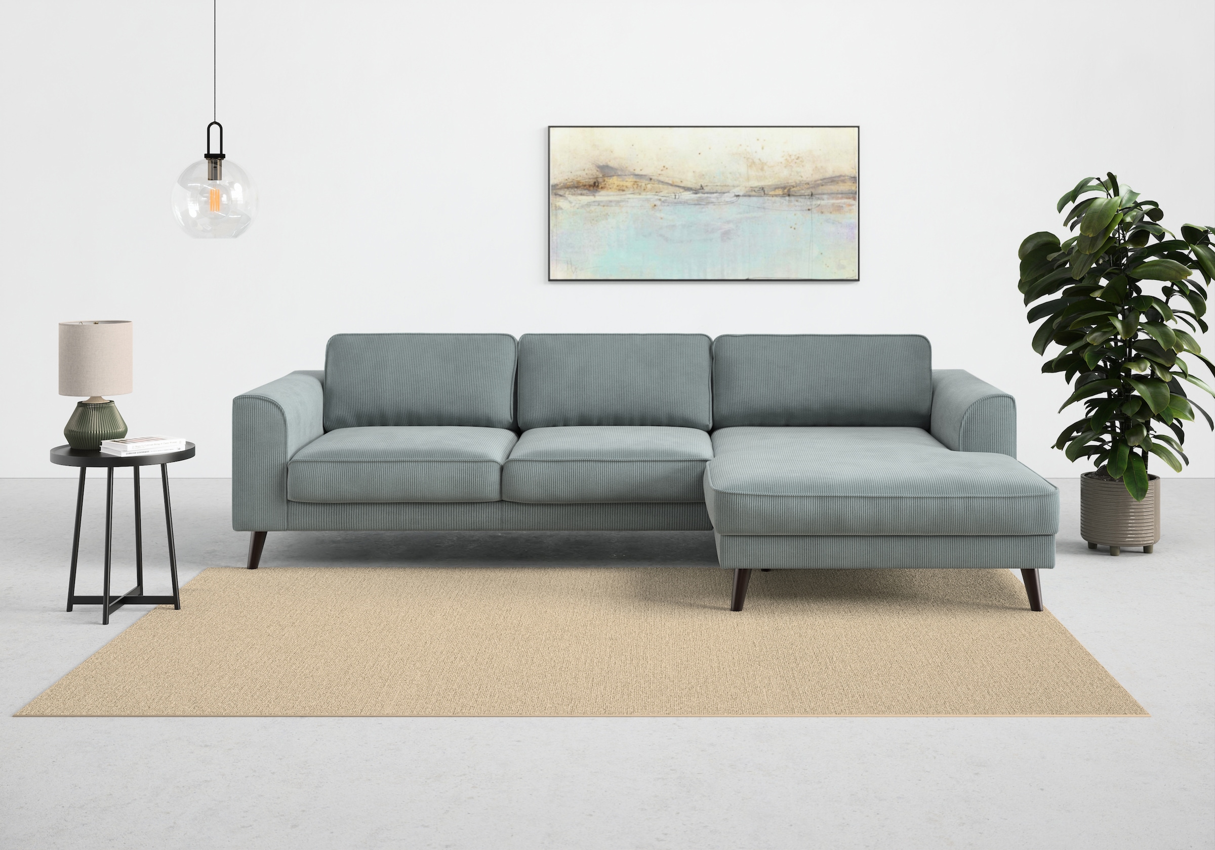 TRENDMANUFAKTUR Ecksofa »Lumber Jack, elegantes Designsofa, L-Form«, wahlweise mit Bettfunktion u. Bettkasten