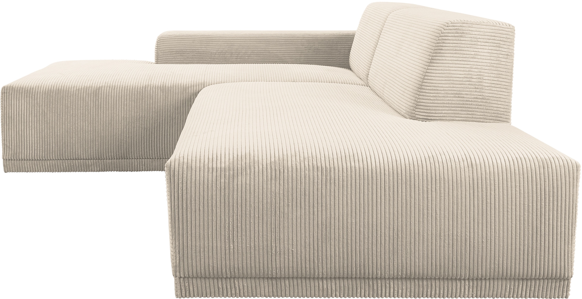 WERK2 Ecksofa »Apollo, 264 cm breit, Japandi Design, Cord, viel Platz« Cord, L-Form
