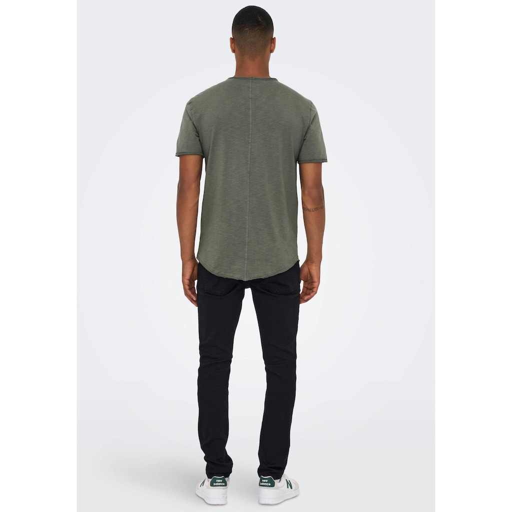 ONLY & SONS Rundhalsshirt »ONSBENNE LONGY SS TEE NF 7822 NOOS«