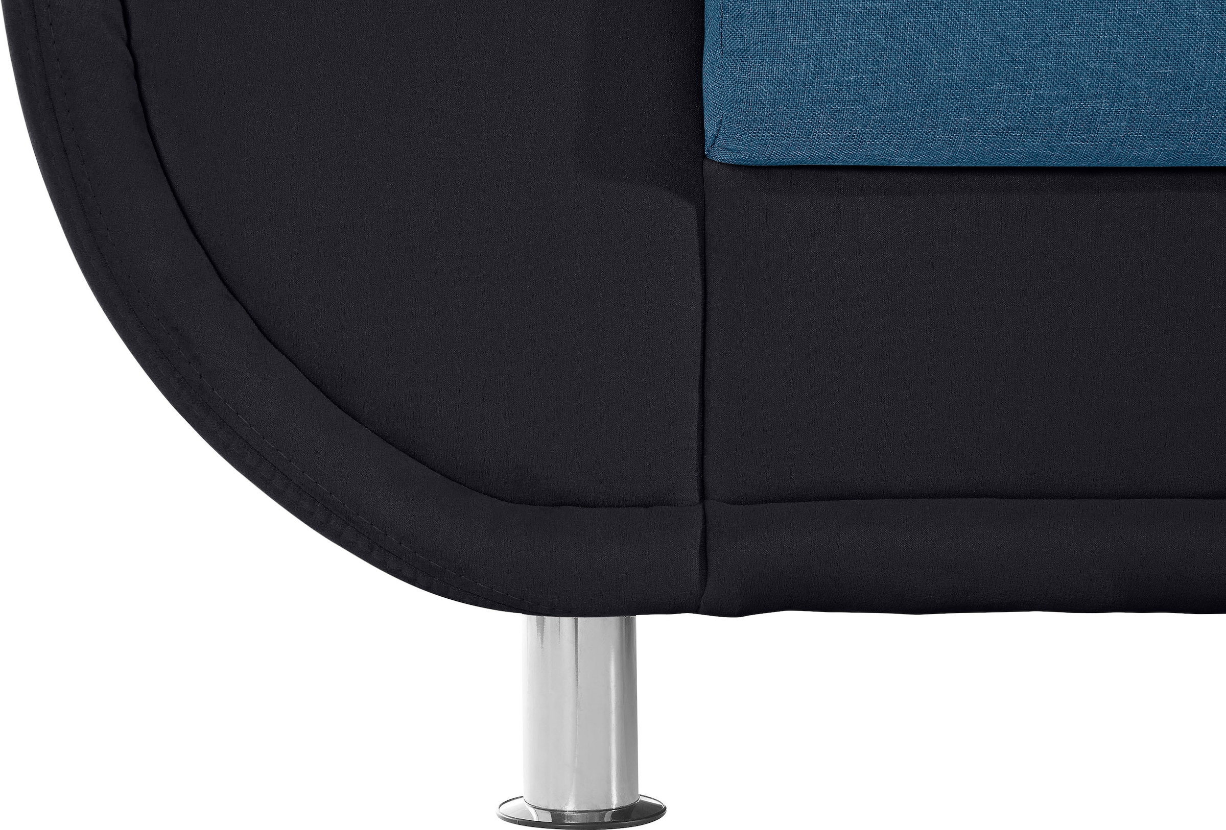 TRENDMANUFAKTUR Ecksofa »Rondo 3, zeitlos und modern, im Materialmix, L-Form« wahlweise Federkern für hohen Sitzkomfort, wahlweise Bettfunktion