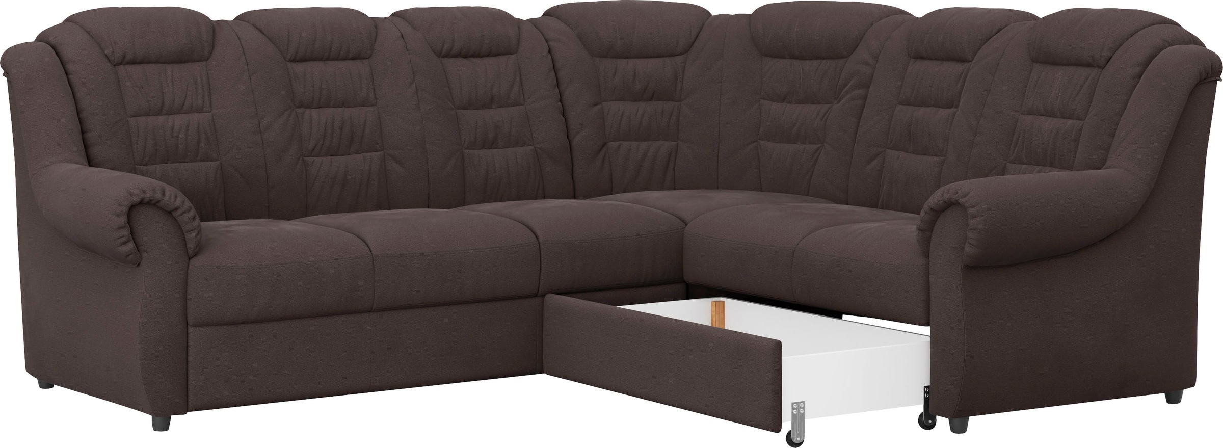 Home affaire Ecksofa »Boston L-Form«, mit hoher Rückenlehne, wahlweise mit Bettfunktion & Stauraum