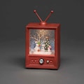 KONSTSMIDE LED Laterne »Fernseher mit 3 Schneemännern«, 1 St., Warmweiß, wassergefüllt, wählbare Energiefunktion mit 8 klassischen Weihnachtsliedern, 1 warm weiße Diode