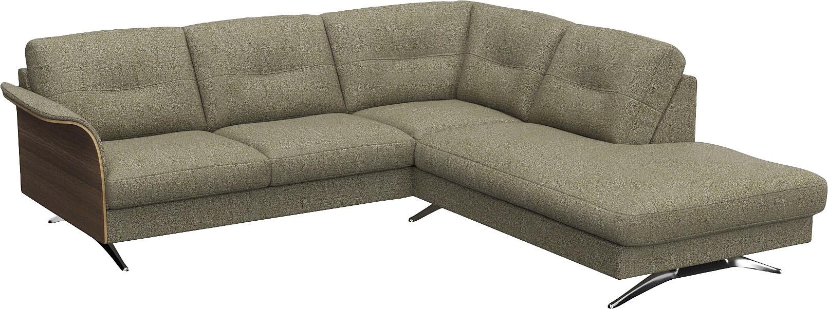 FLEXLUX Ecksofa »Glow, super bequem durch hochwertigem Sitzaufbau mit Federkern, L-Form« Modernes skandinavisches Design