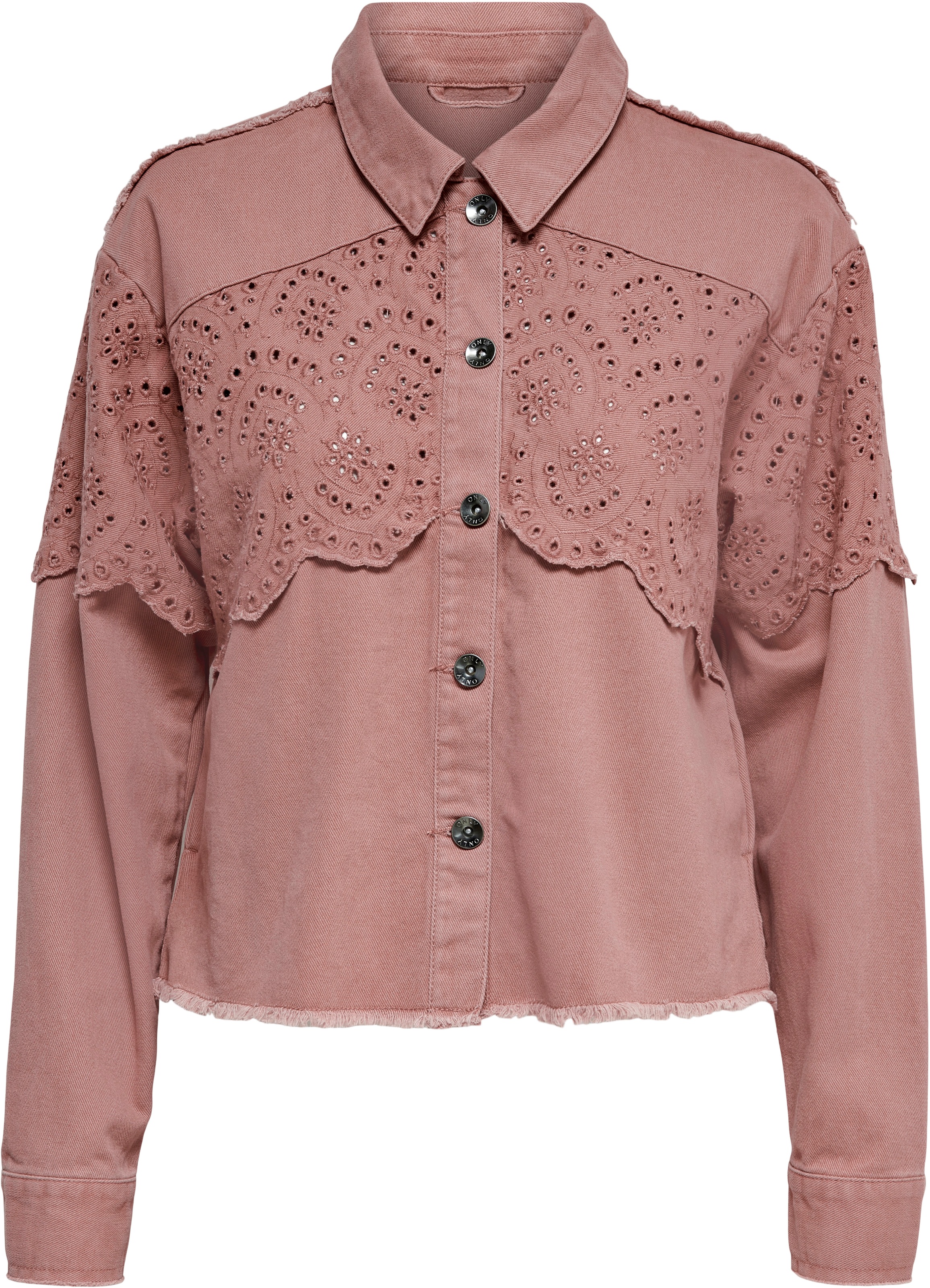 Only Hemdjacke »ONLELENA LIFE CROCHET JACKET«, mit gehäkelten Details