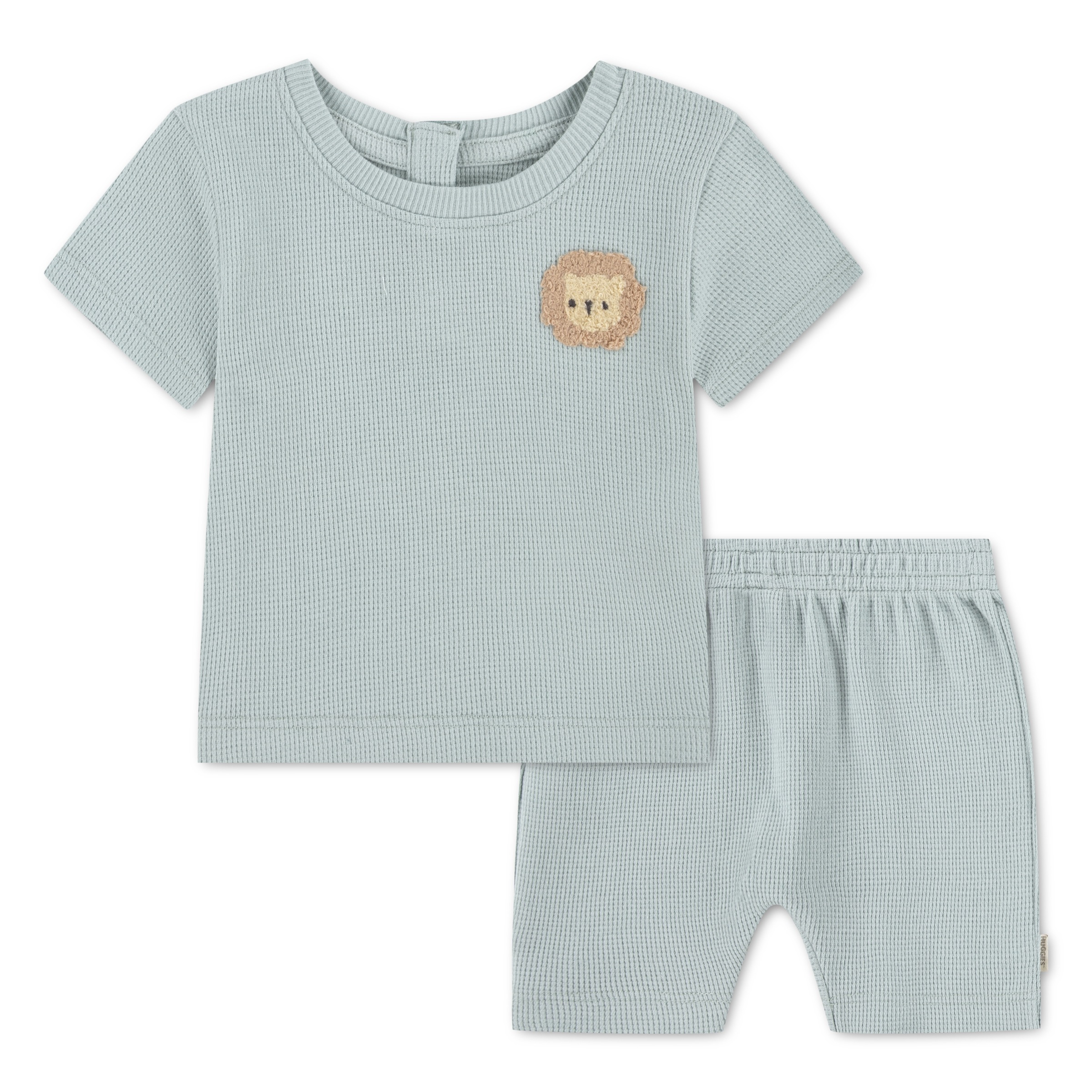 HUGGIES babywear Shirt & Hose »HUGB SHORT SET« Set, 2 mit süßer Tierapplikation, Baumwolle