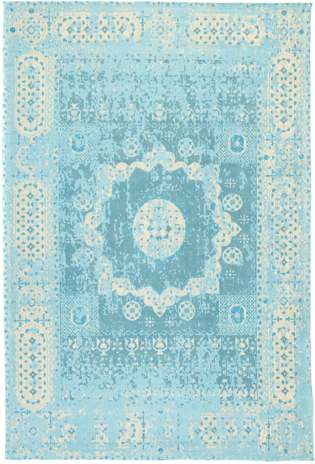 morgenland Teppich »VINTAGE LAGUNE«, rechteckig, 6 mm Höhe, Handarbeit, Shabby Chic, Wohnzimmer