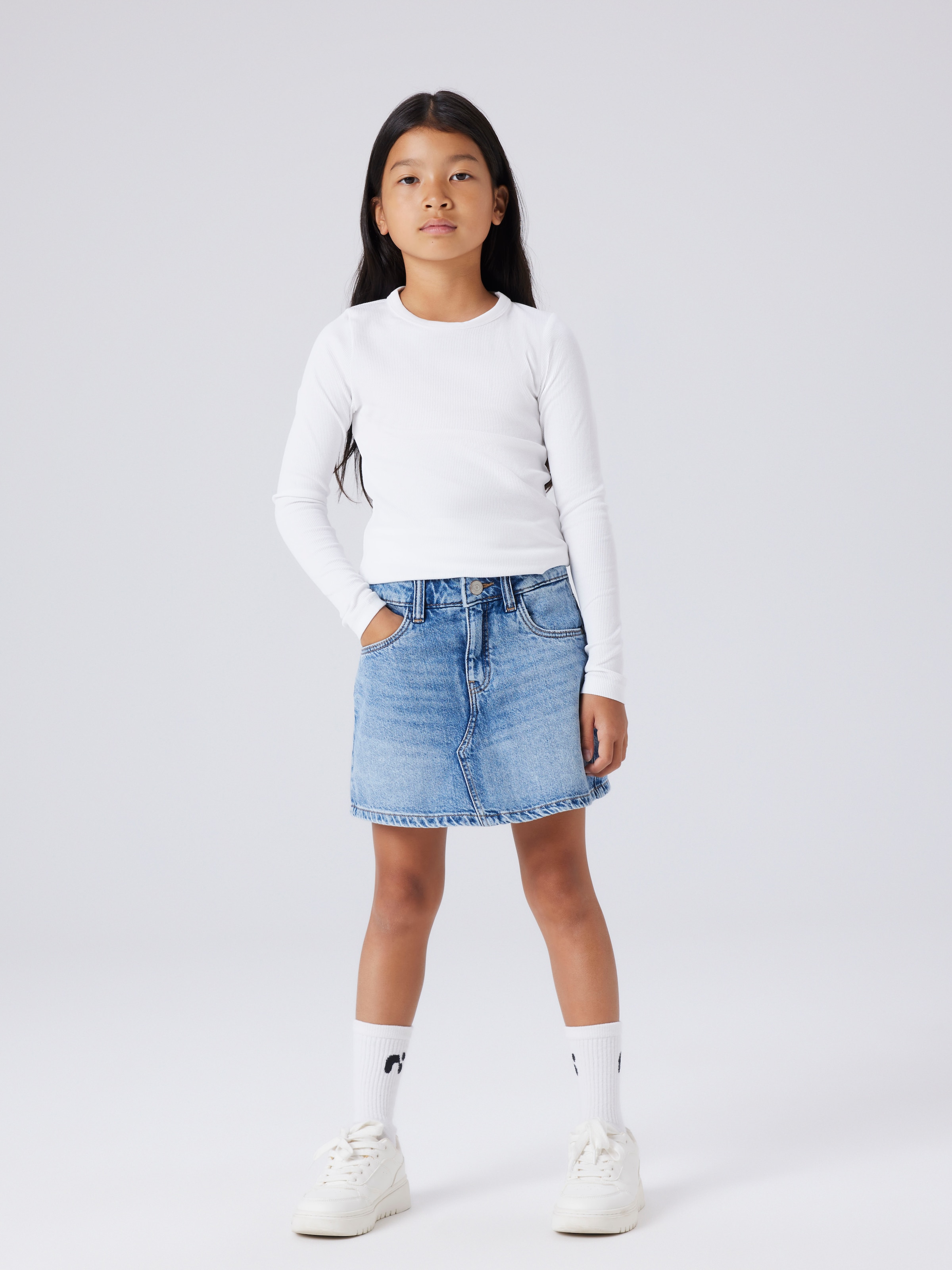 Name It Jeansshorts »NKFEMMA DNM SKORT 1040-MJ NOOS« Baumwolle, Denim