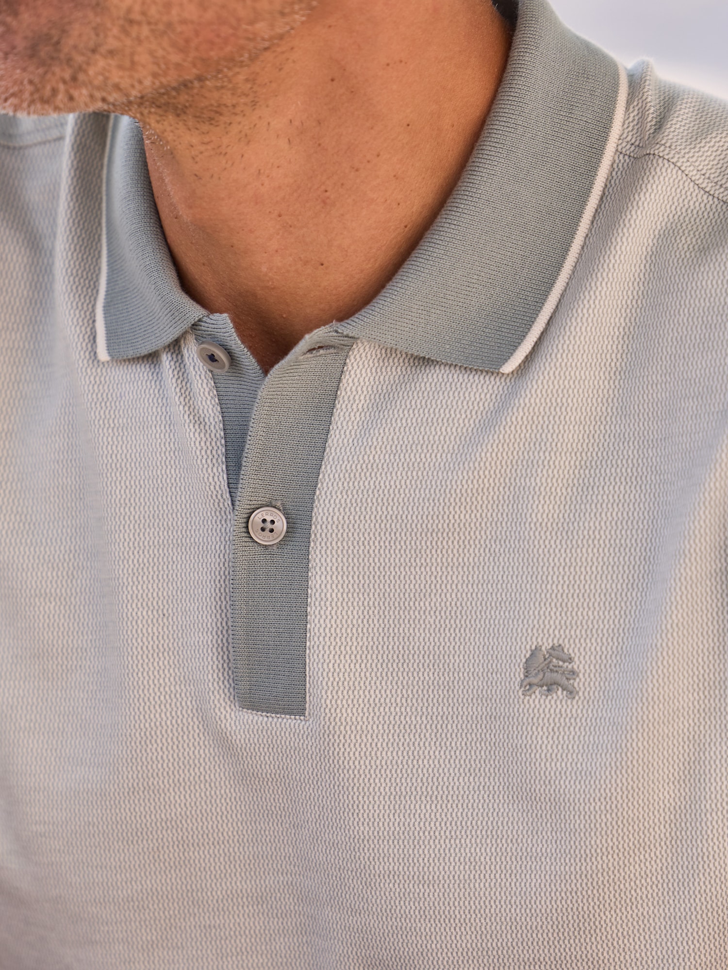 LERROS Poloshirt »Poloshirt in 2-Tone-Optik«