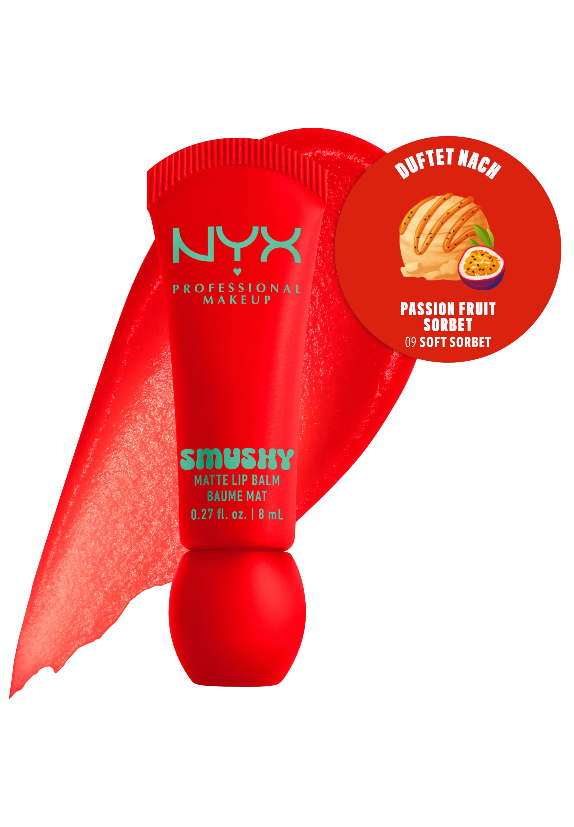 NYX Lippenbalsam »NYX Professional Makeup Smushy Matte Lip Balm« jeder der Farbtöne hat einen einzigartigen, süßen Duft