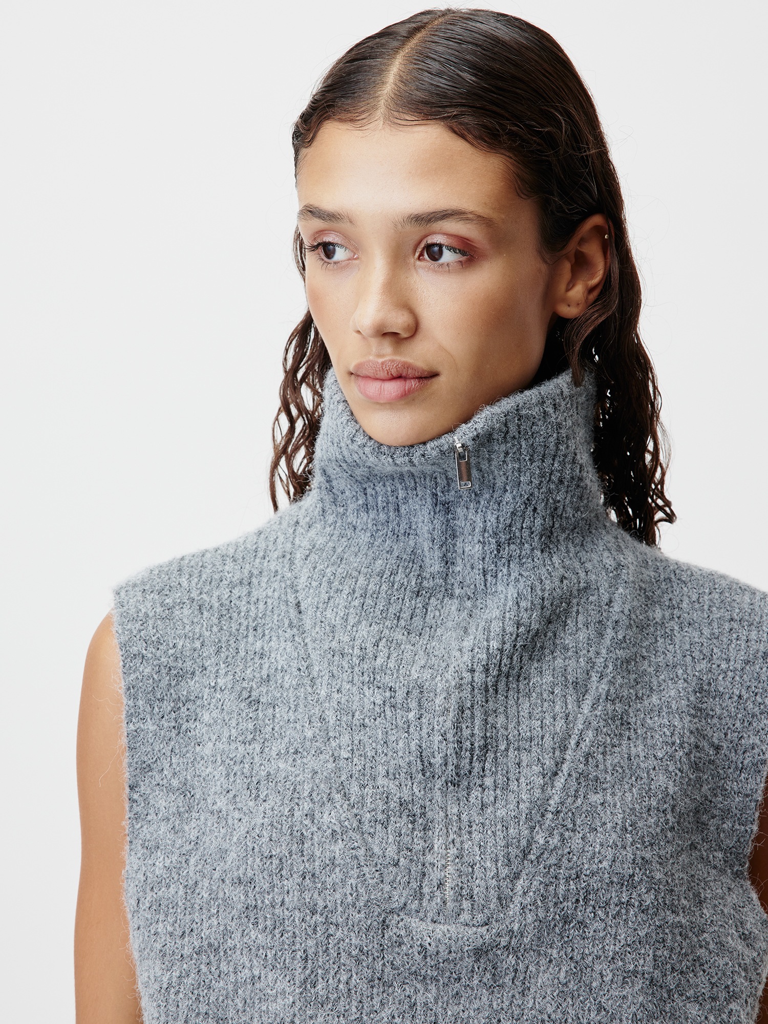 LeGer Pullunder »Blakely, LeGer by Lena Gercke« grob gestrickte Struktur, melierte Optik
