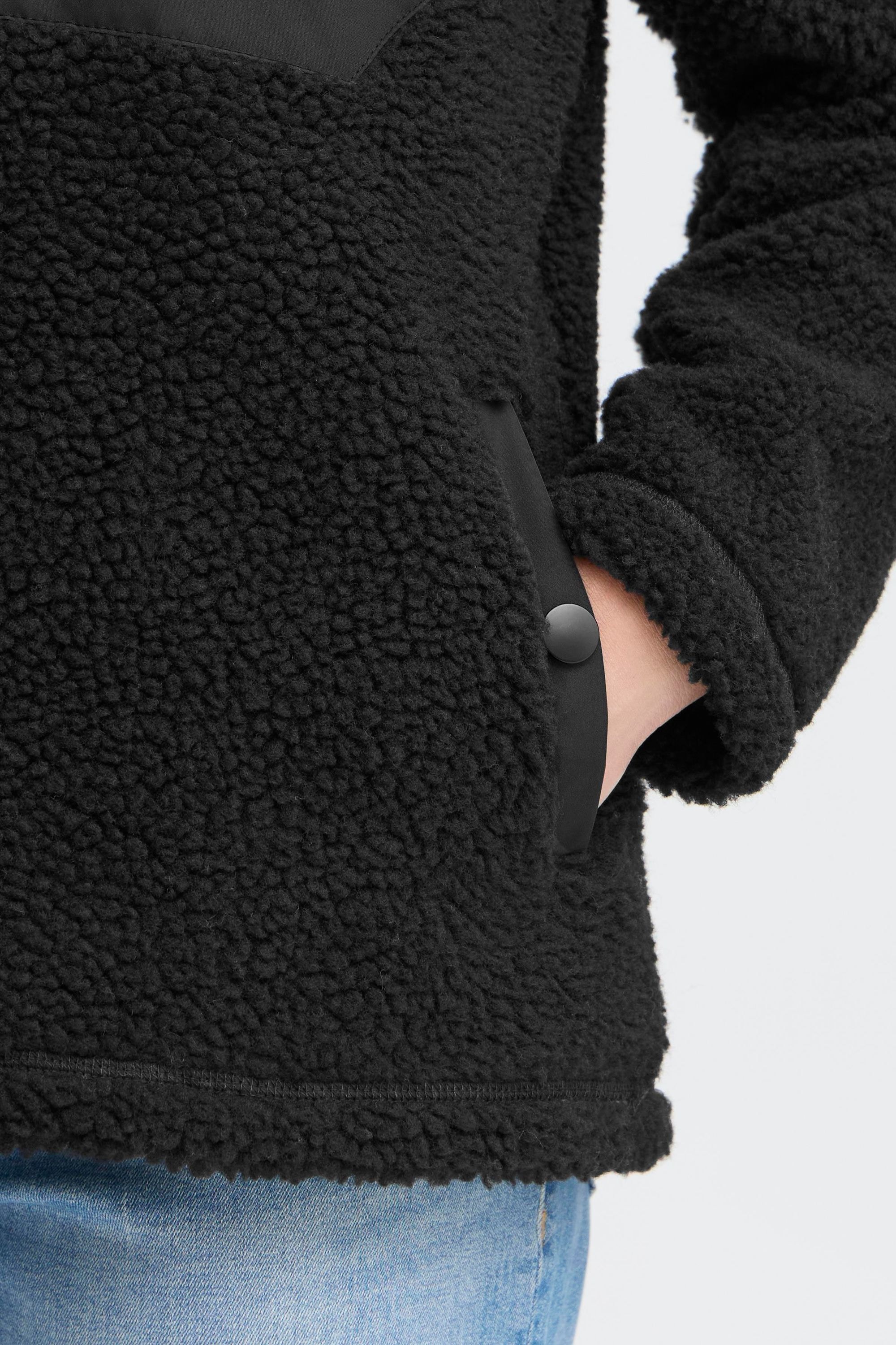 OXMO Plüschjacke »Plüschjacke OXABBY HALFZIP«