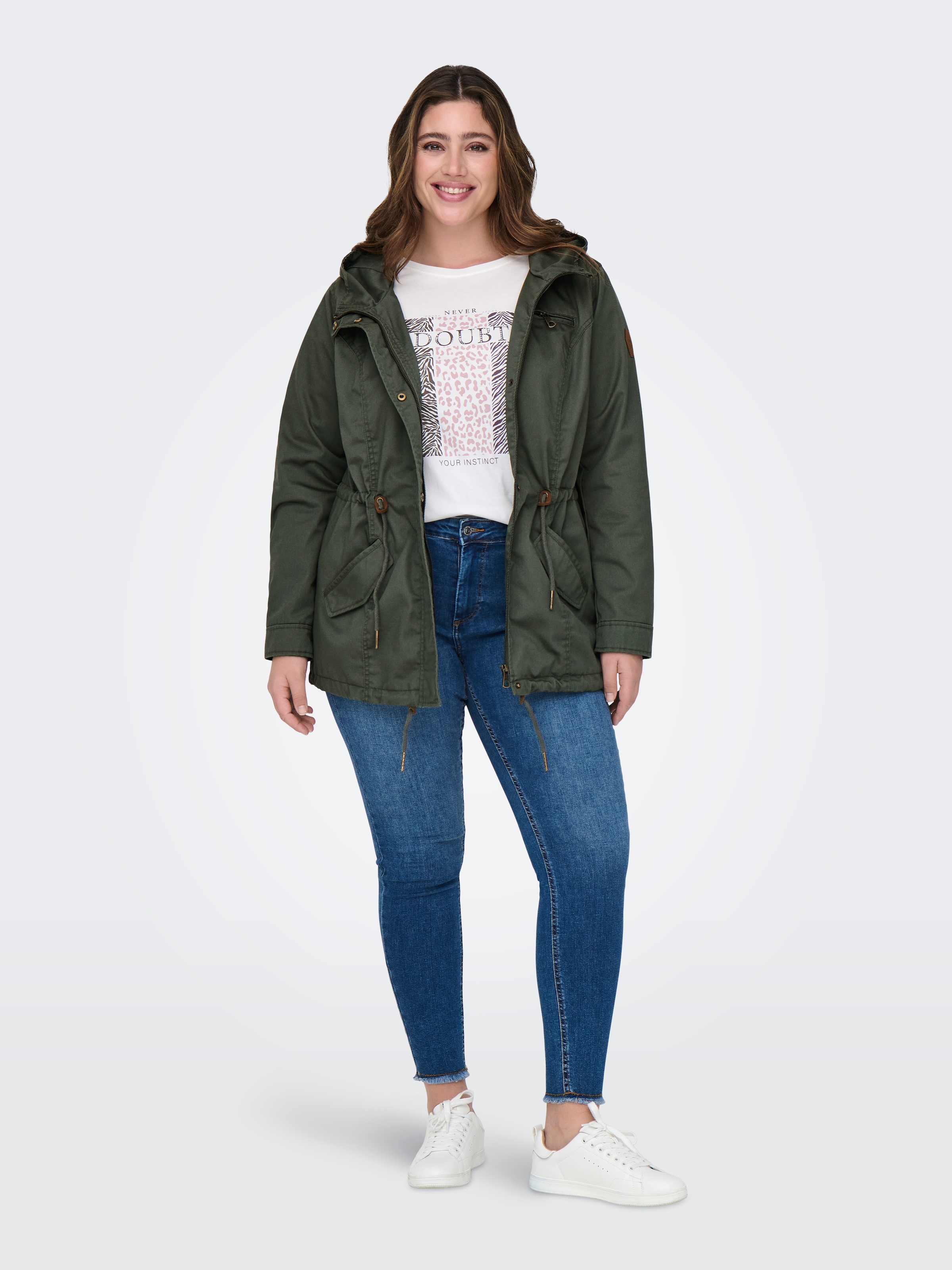 ONLY CARMAKOMA Parka »CARLORCA SPRING CANVAS PARKA OTW NOOS«, mit Kapuze