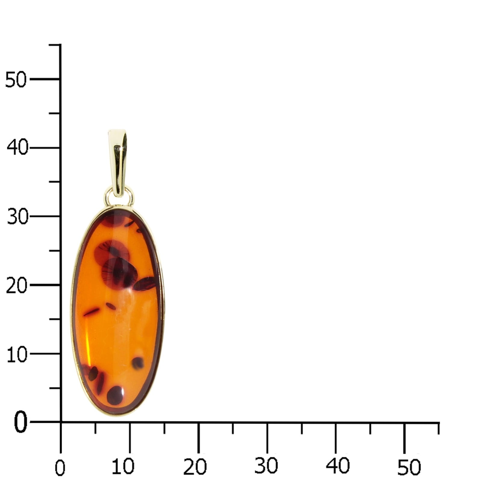 OSTSEE-SCHMUCK Kettenanhänger »- Classic 30x13 - Gold 333/000 - Bernstein«