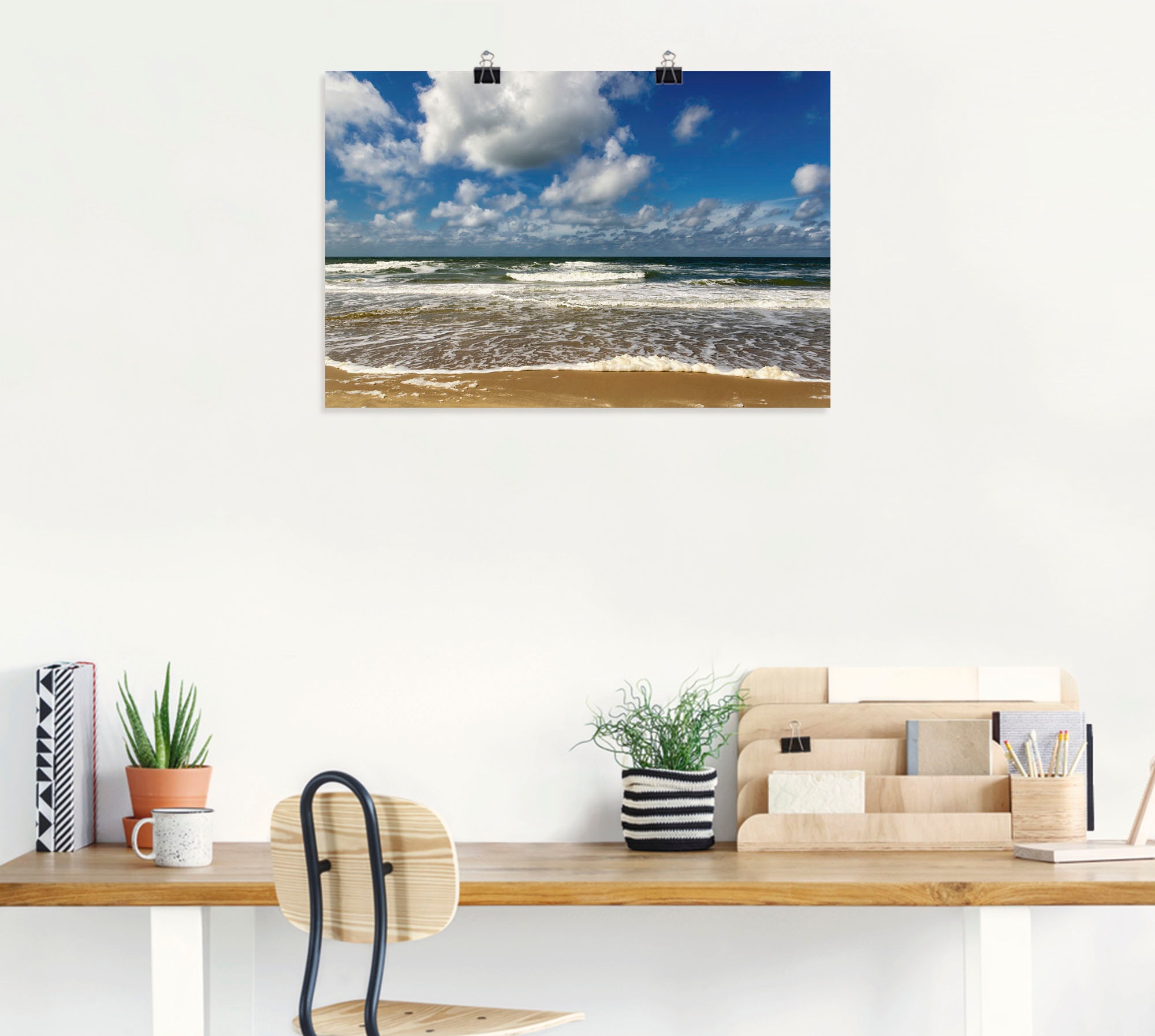 Artland Wandbild »Meeresblick Strand Paal«, Strandbilder, (1 St.), als Alubild, Outdoorbild, Poster, Wandaufkleber in verschied. Größen