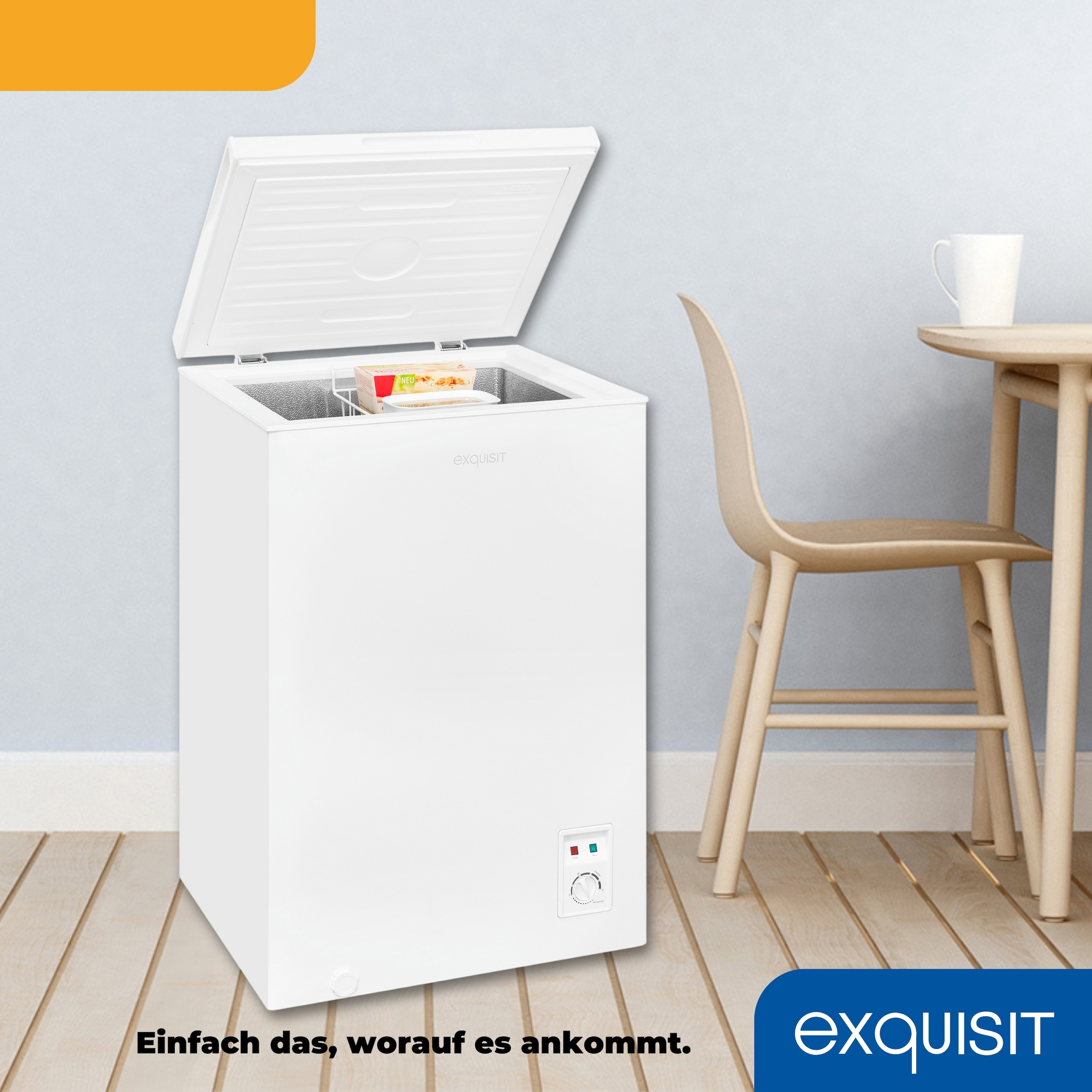 exquisit Gefriertruhe »GT100-050E weiss«, 83,5 cm hoch, 54,5 cm breit