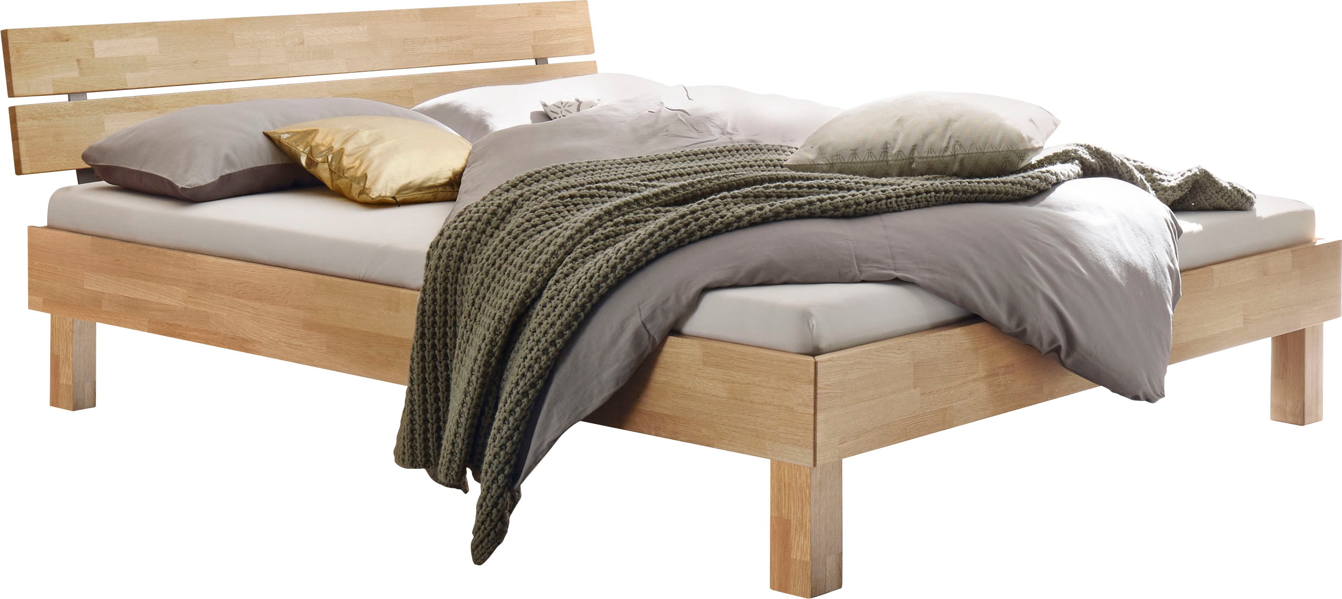 Hasena Holzbett »Prato« Fußhöhe 25 cm in braun, Größe Liegefläche B/L: 140 cm x 200 cm