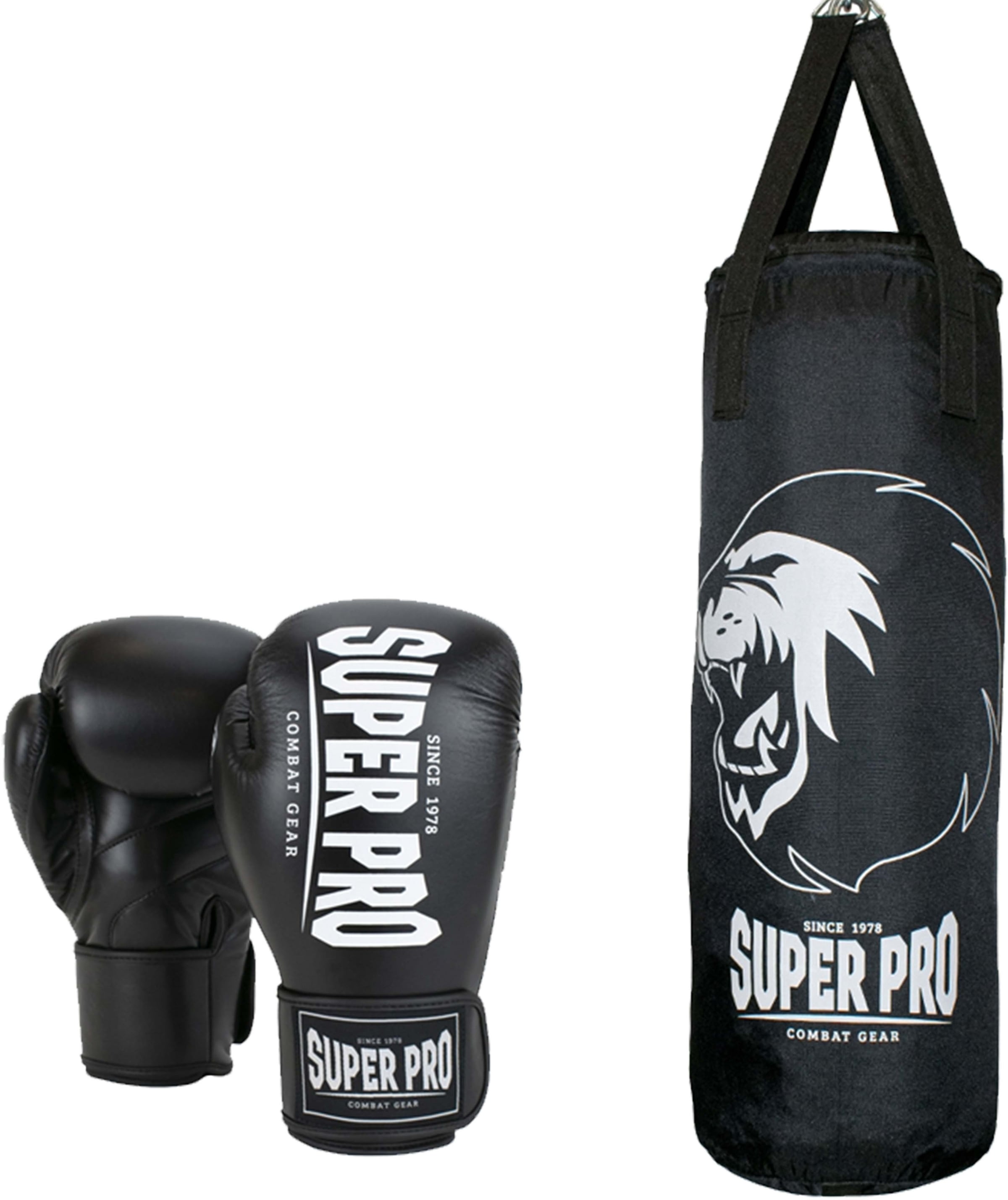 Super Pro Boxsack »Boxing Set Punch« in schwarz, Größe B/H/L: 30 cm x 90 cm