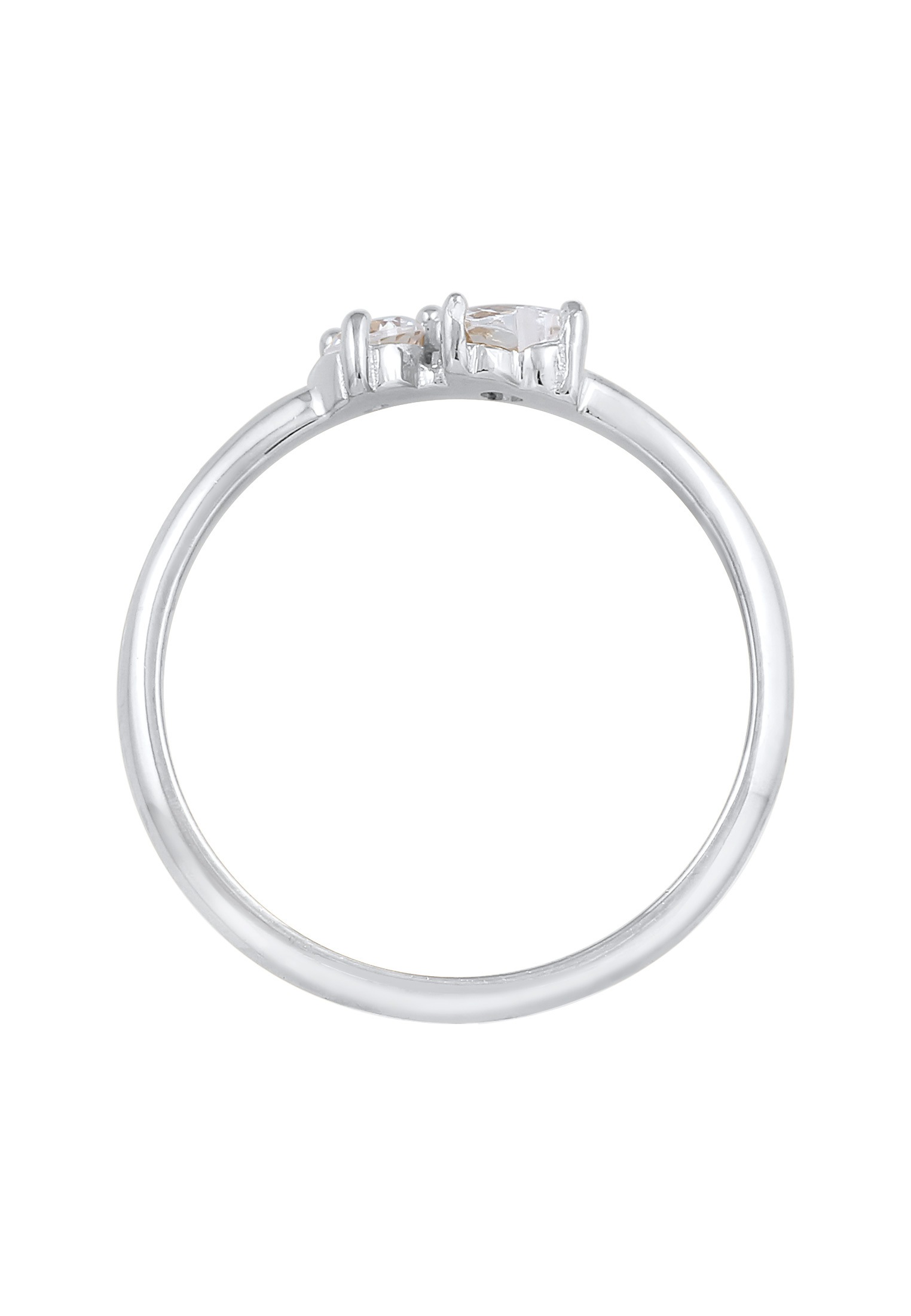 Elli Silberring »Ring Herz Zirkonia Symbol Verlobung 925 Silber«
