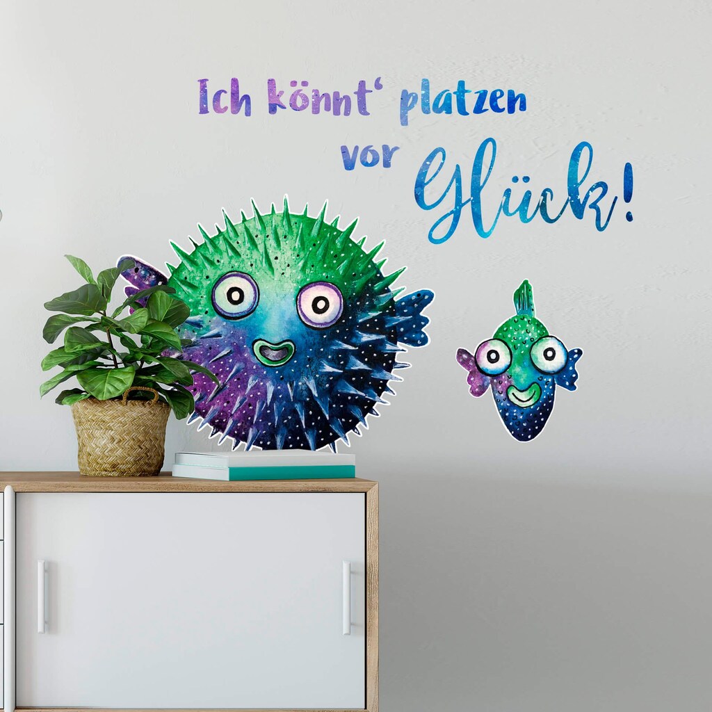 Wall-Art Wandtattoo »Könnt platzen vor Glück«