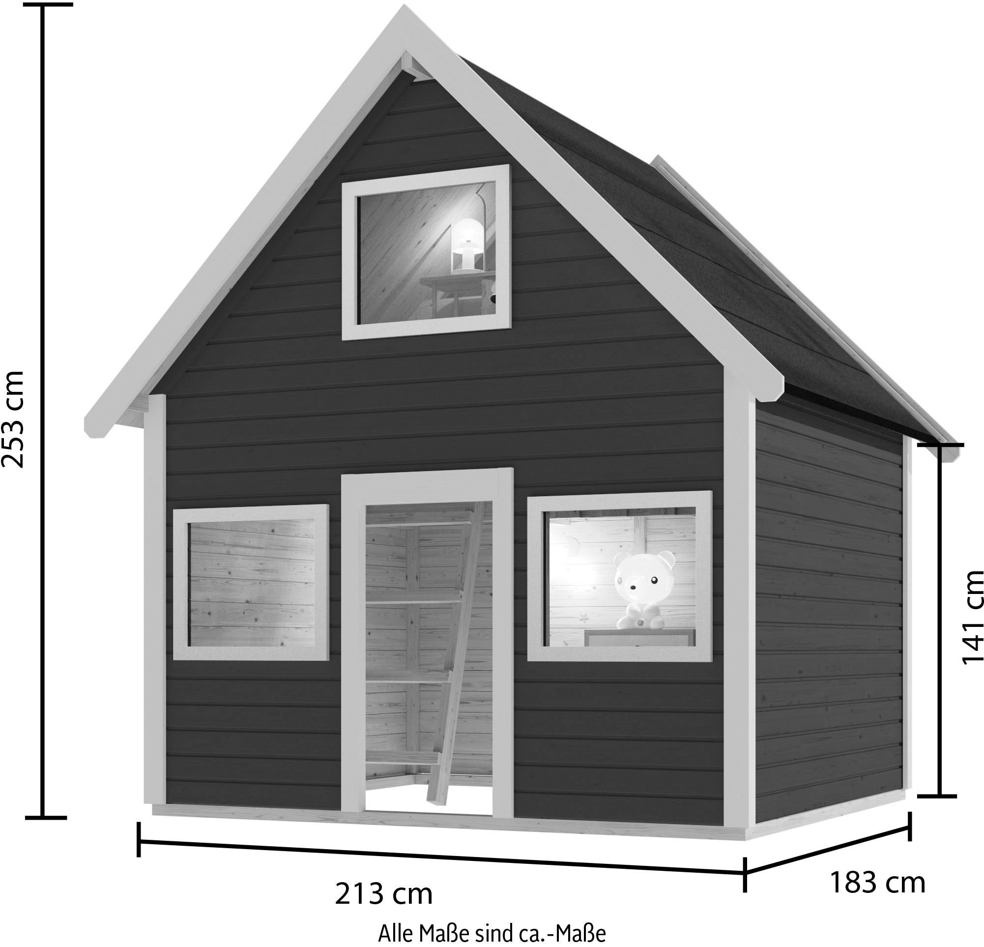 KONIFERA Spielhaus »Kuno«, Fichte, BxTxH: 213x183x253 cm