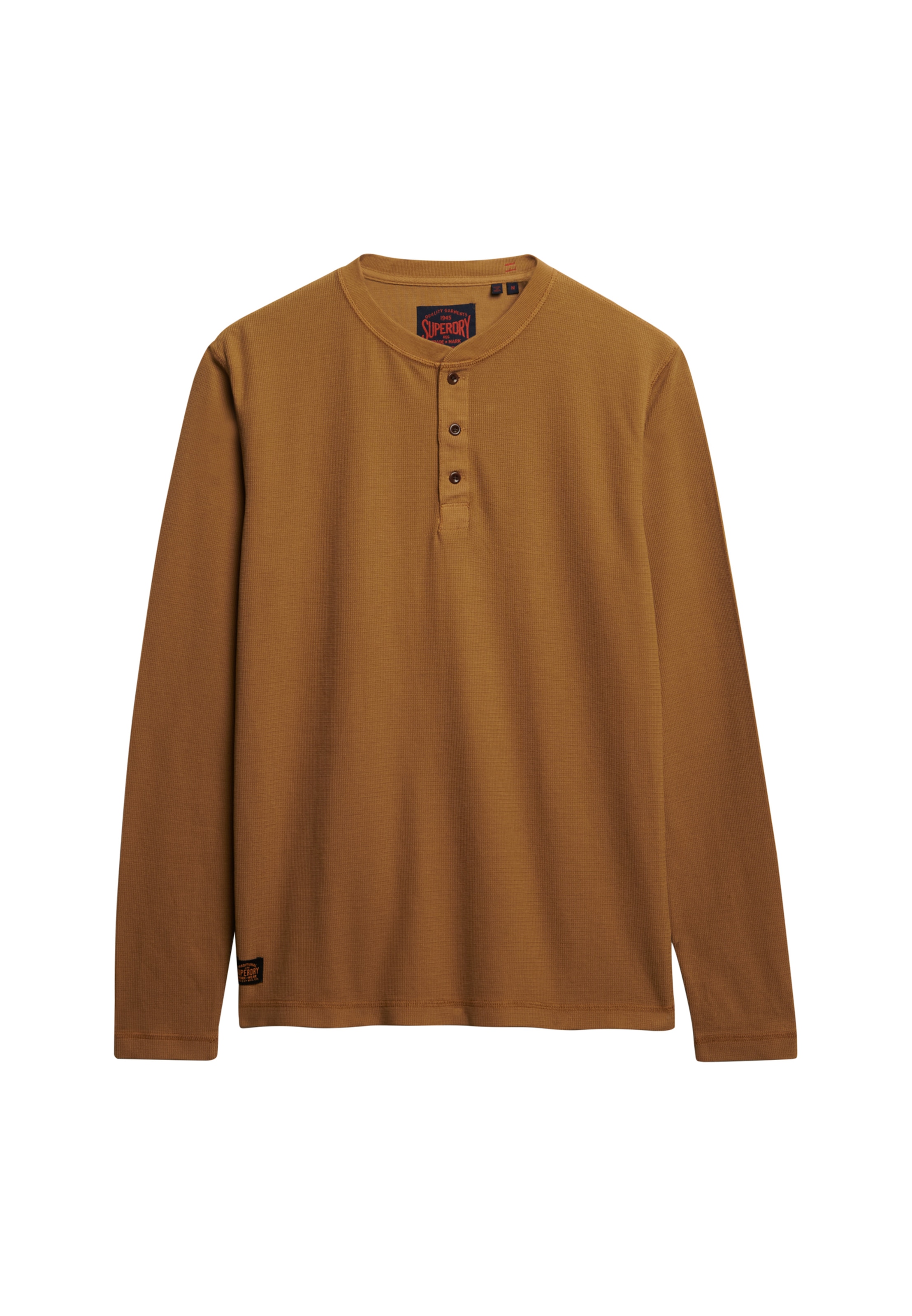Superdry Langarmshirt »WAFFLE LONG SLEEVE HENLEY TOP«