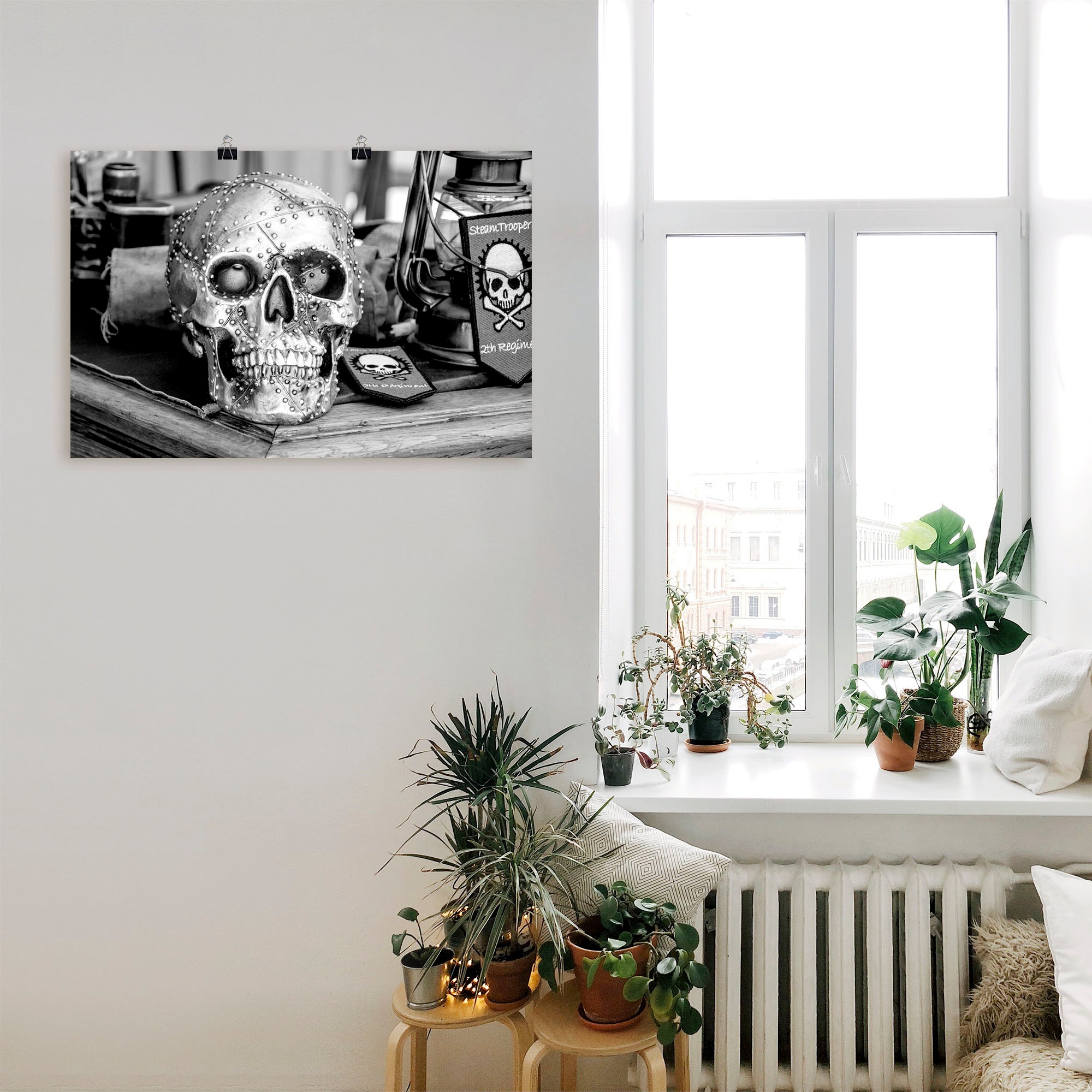 Artland Wandbild »Totenkopf«, klassische Fantasie, (1 St.), als Leinwandbild, Poster, Wandaufkleber in verschied. Größen