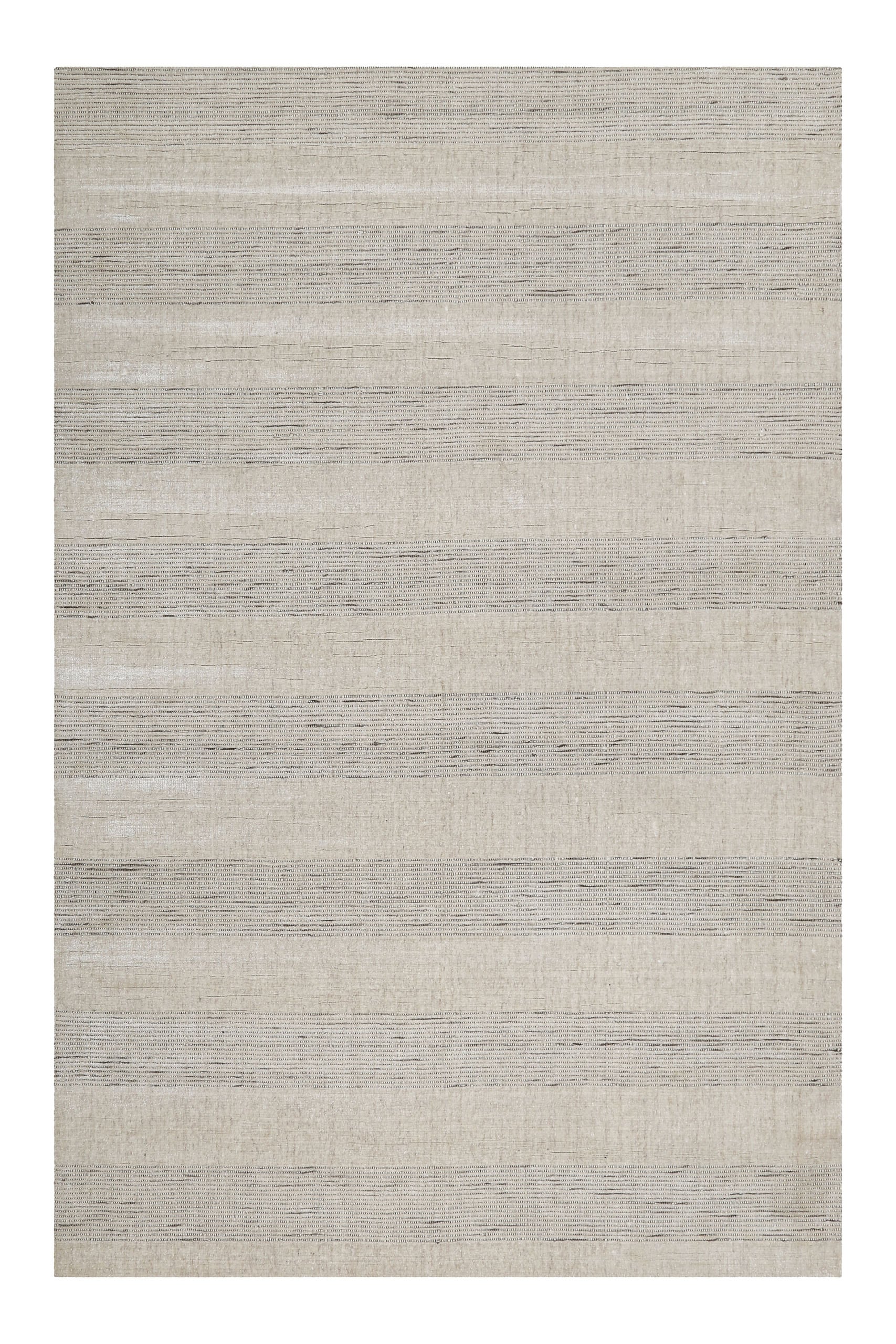 Wecon home Teppich »Seattle« rechteckig 11 mm Höhe Kurzflorteppich, handgewebt, TENCEL & Schurwolle, Streifen, Wohnzimmer