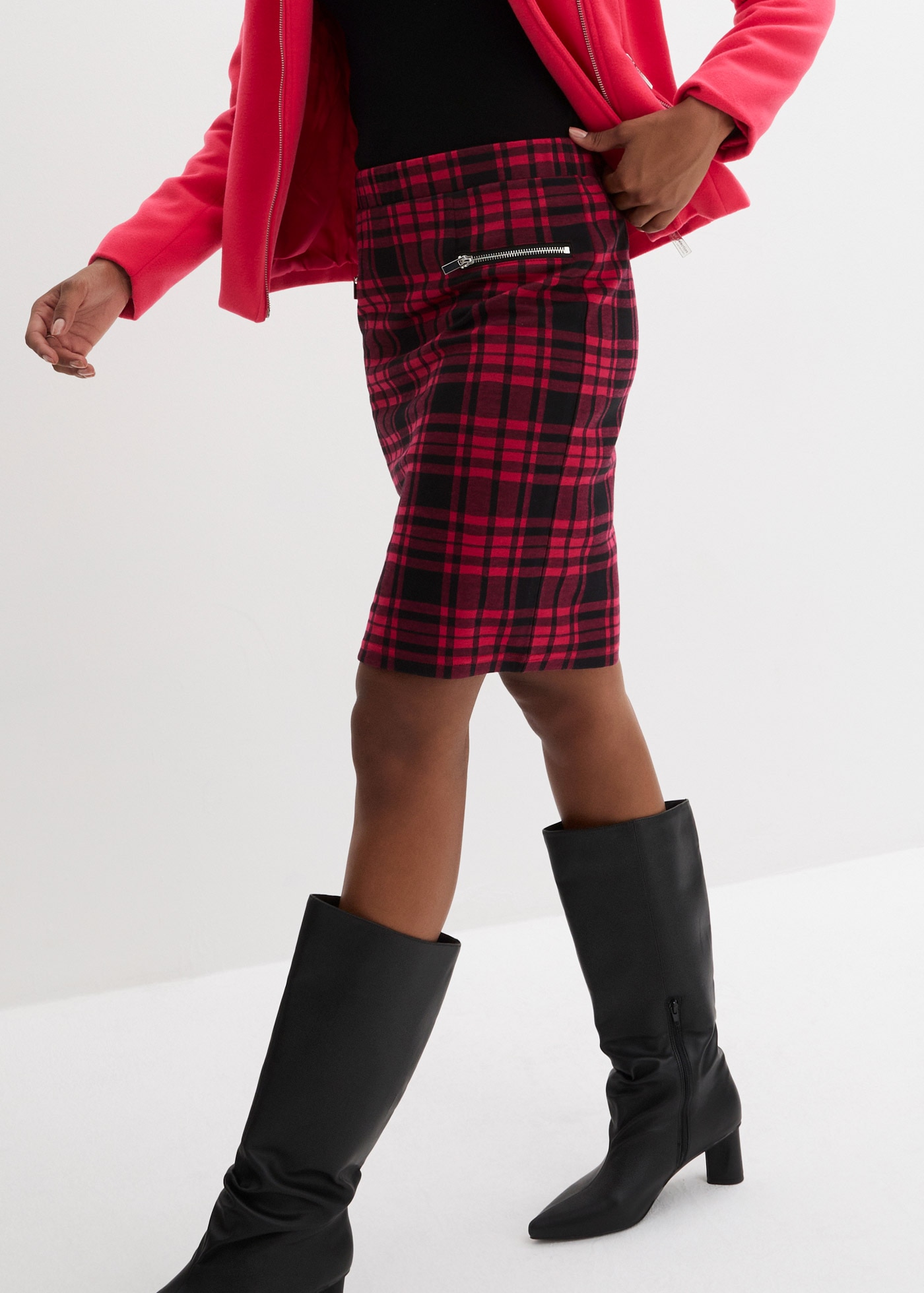 bonprix Jerseyrock »Jersey-Rock« Minirock, kariert