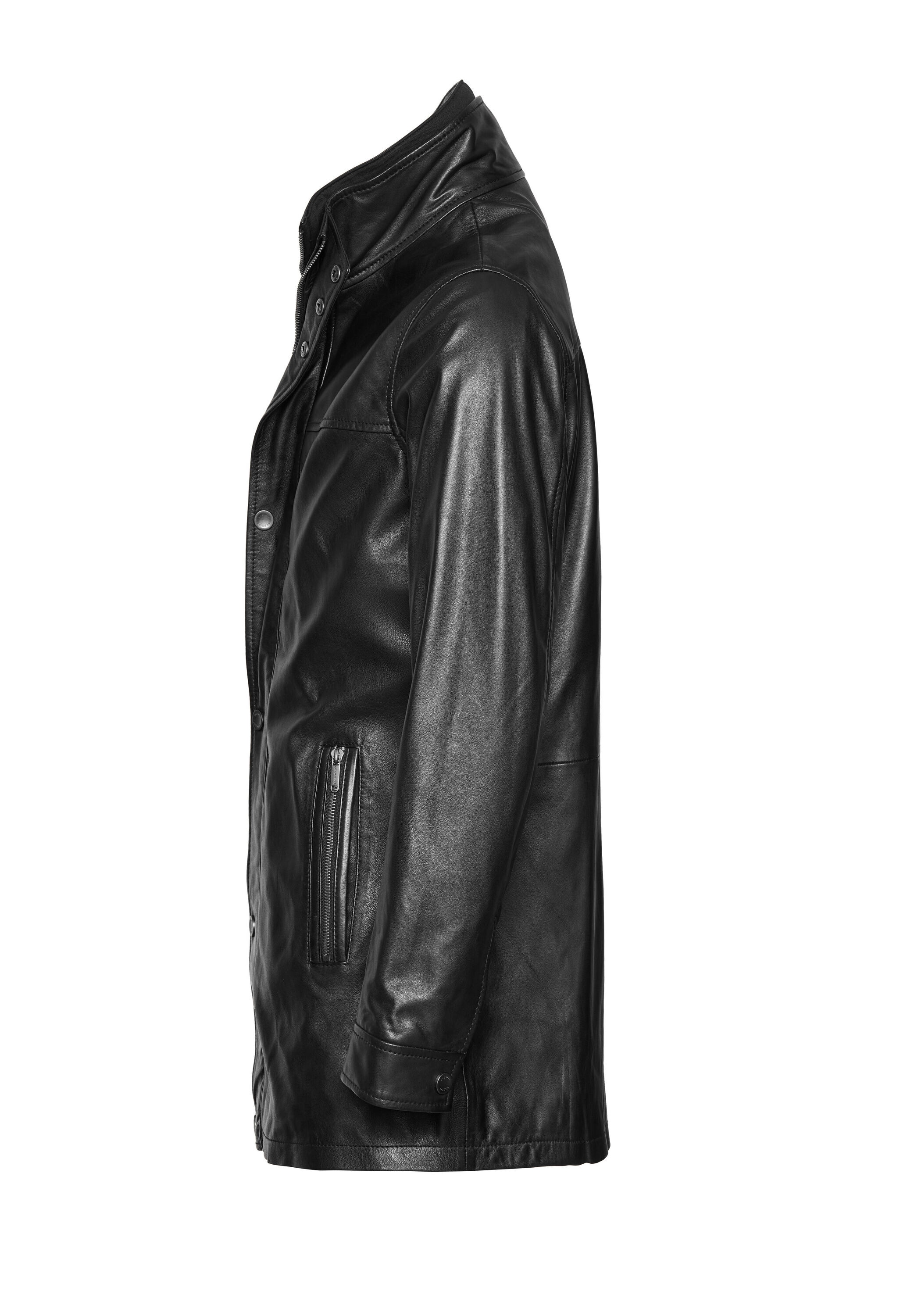 bugatti Lederjacke »BUAGOSTINO« ohne Kapuze aus weichem Leder