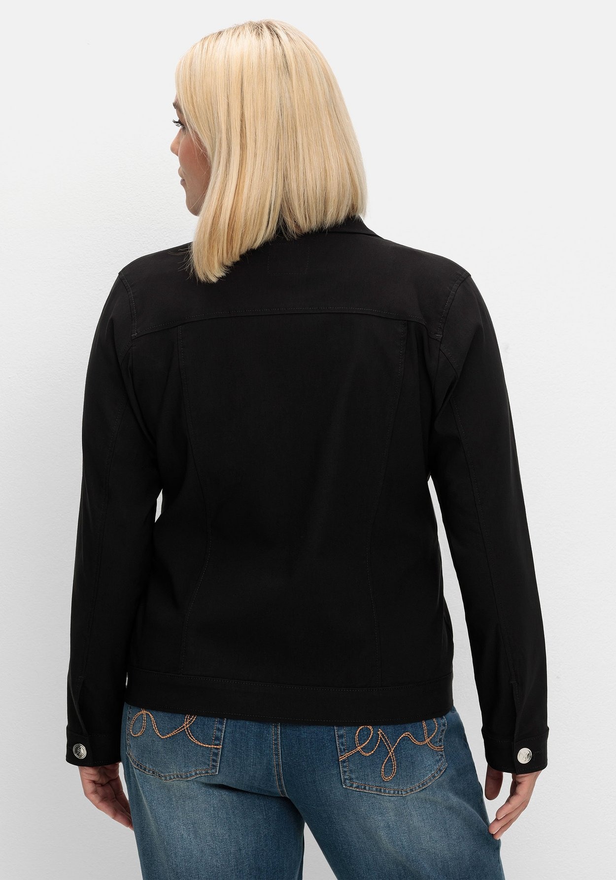 Sheego Kurzjacke »Jacke aus Bengalin, in taillierter Form«
