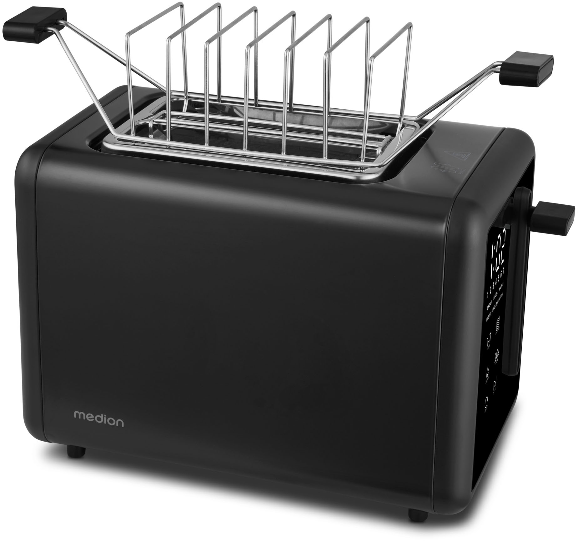 Medion® Toaster »MD12102, 2 Toastschlitze« 2 Schlitze für 2 Scheiben 850 W abnehmbarer Brötchenaufsatz