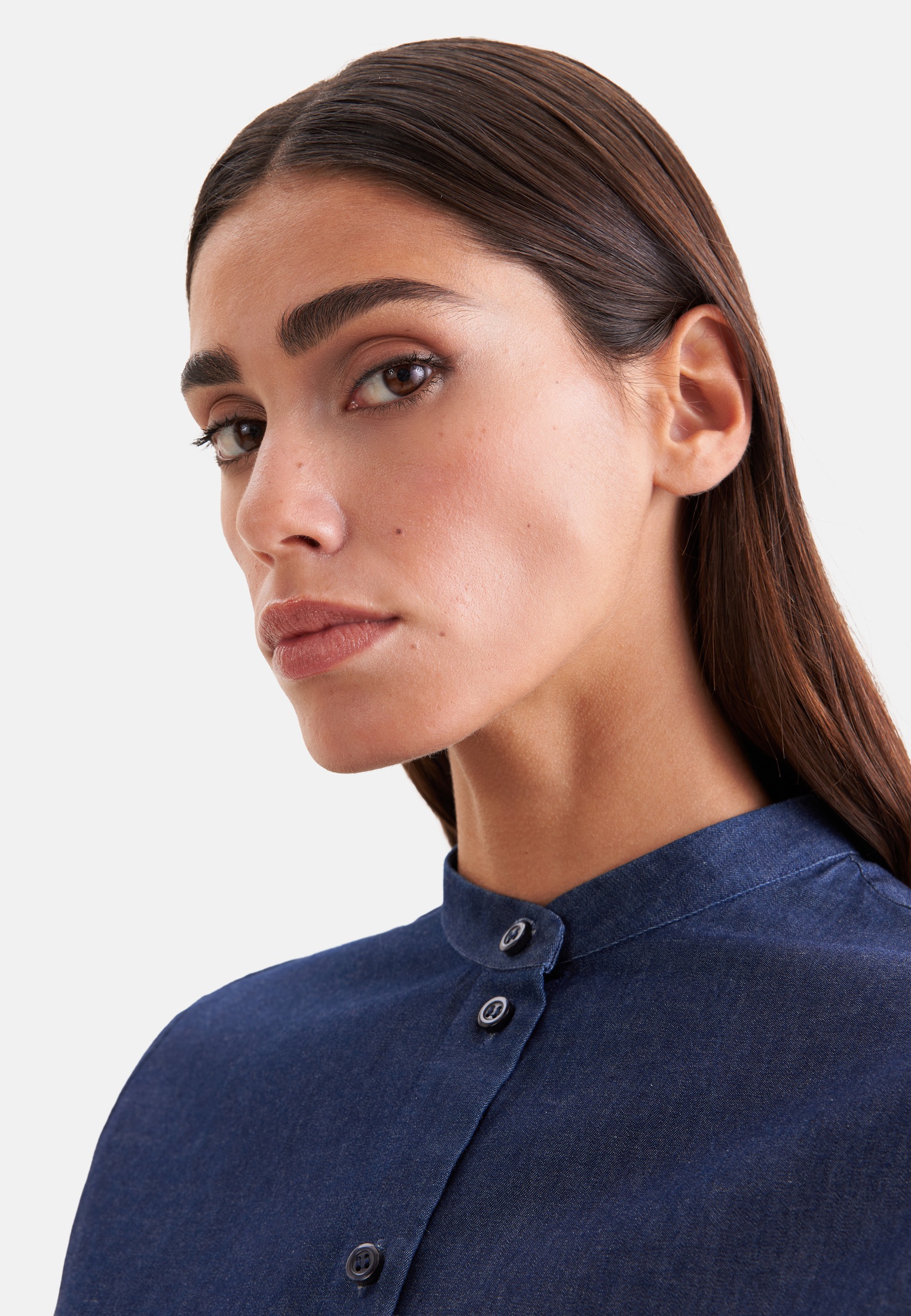 seidensticker Klassische Bluse 1/1 Rundhals Denim