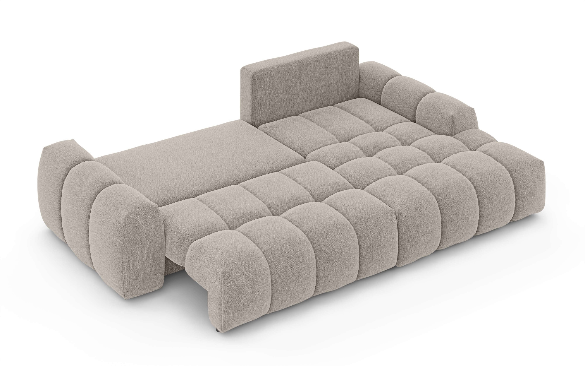 INOSIGN Ecksofa »AZITA klein optionale Schlafsofa mit Bettkasten, B/T/H: 270/166,5/84cm«, L-Form mit Wellenunterfederung, Bubble-Optik