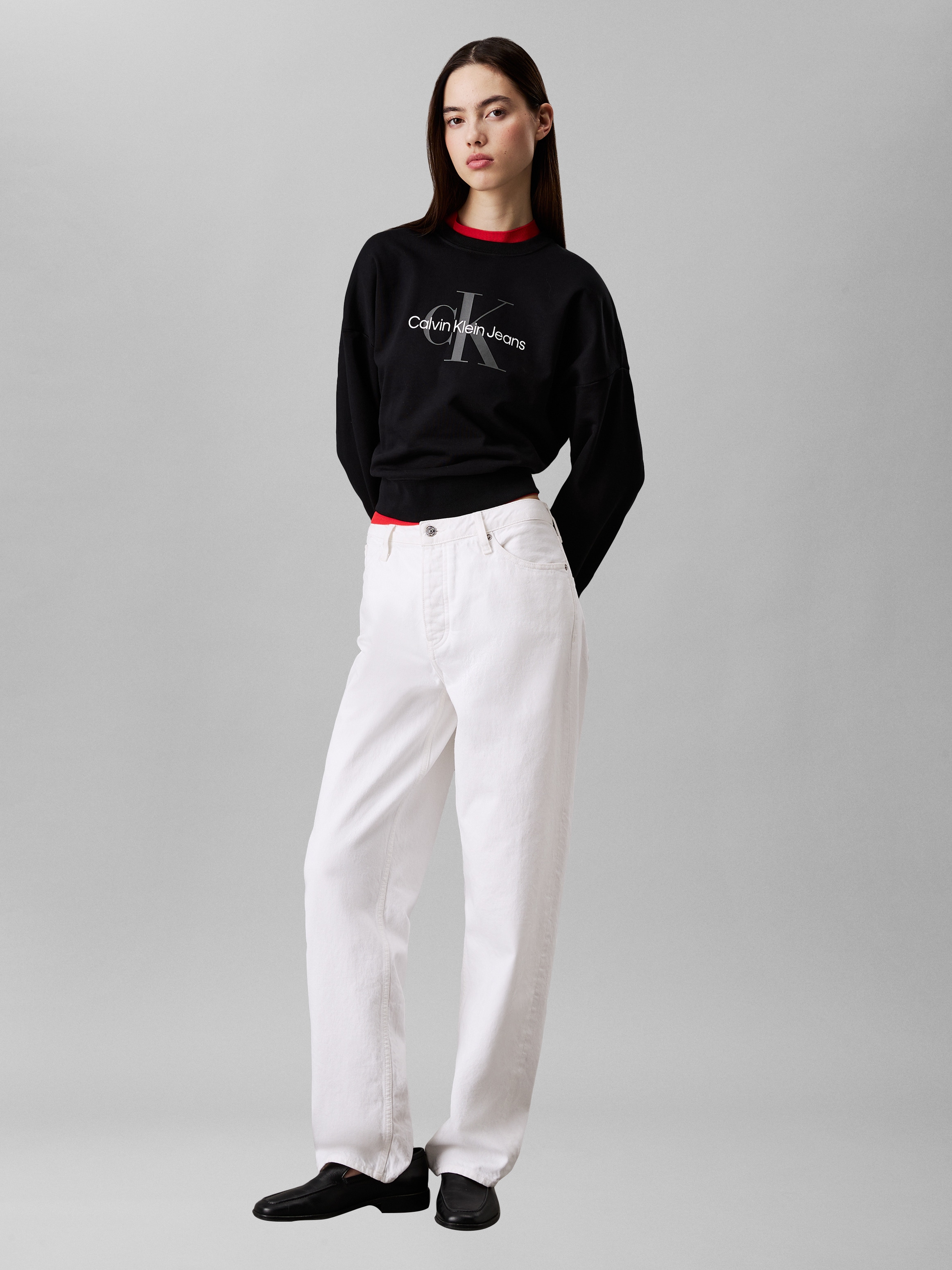 Calvin Klein Jeans Sweatshirt »LS MNLG FRNCH TRRY R«, Mit Rundhalsausschnitt
