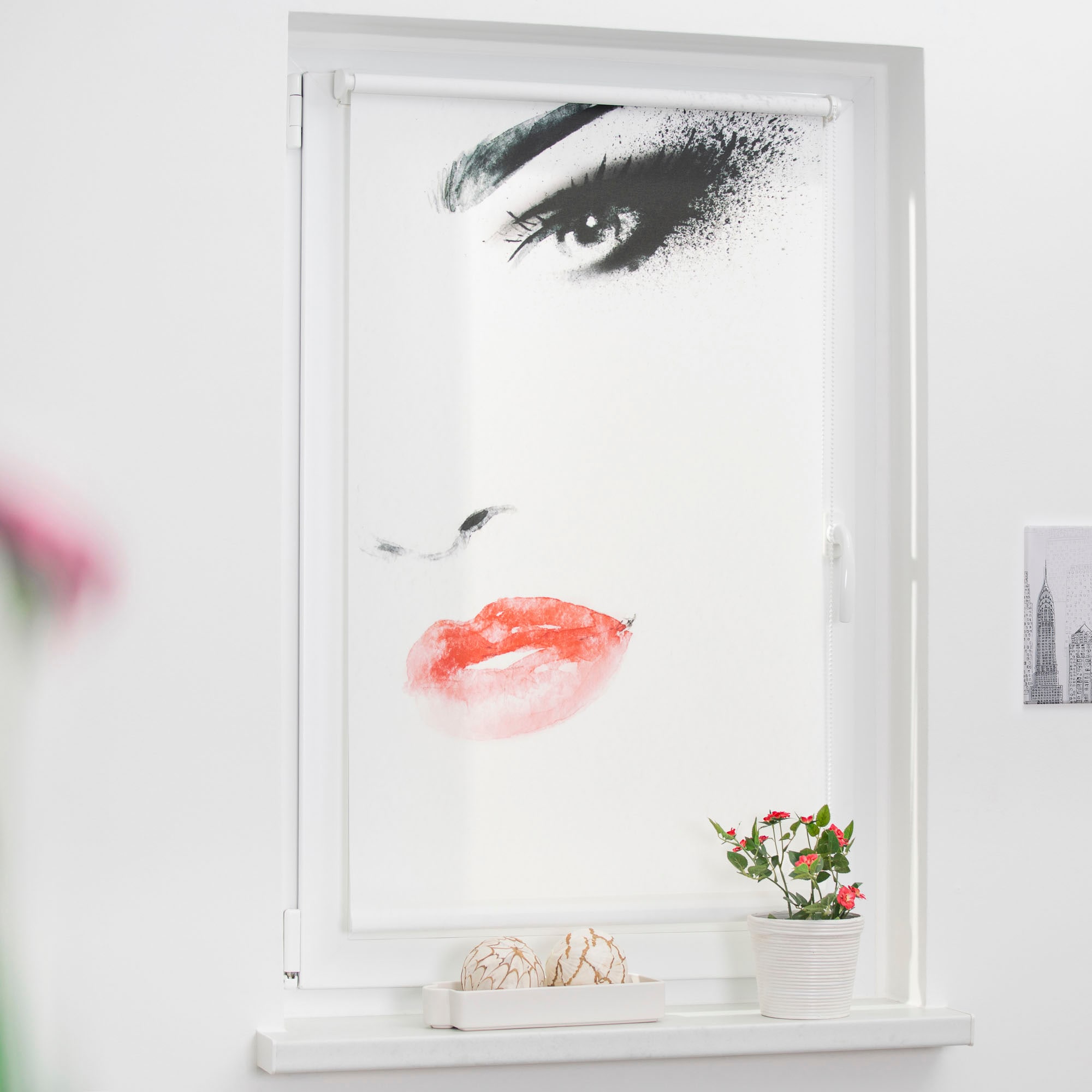 LICHTBLICK ORIGINAL Seitenzugrollo »Rollo Klemmfix, ohne Bohren, Verdunkelung, Face - Weiß« verdunkelnd Verdunkelung | energiesparend freihängend